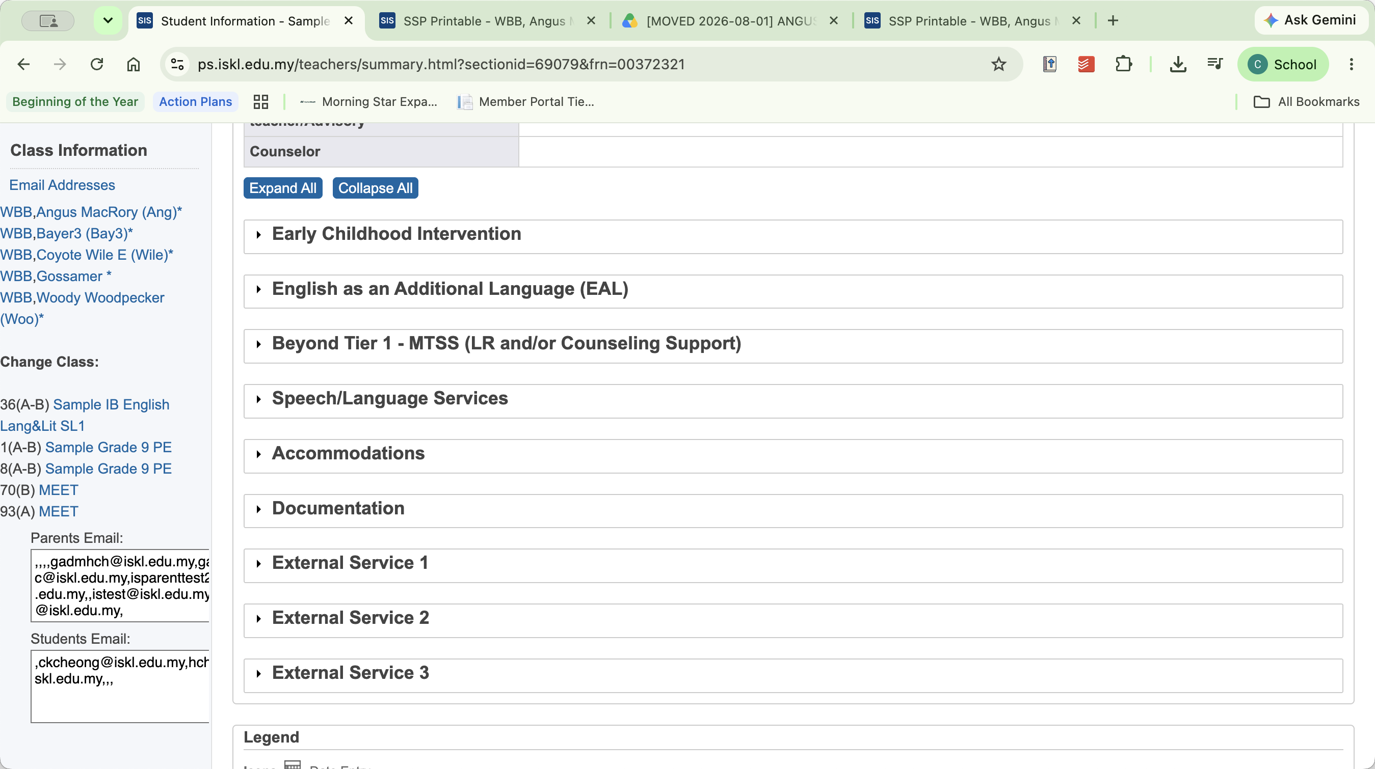 Step #14: Click English as an Additional Language (EAL) to view recent WIDA scores.