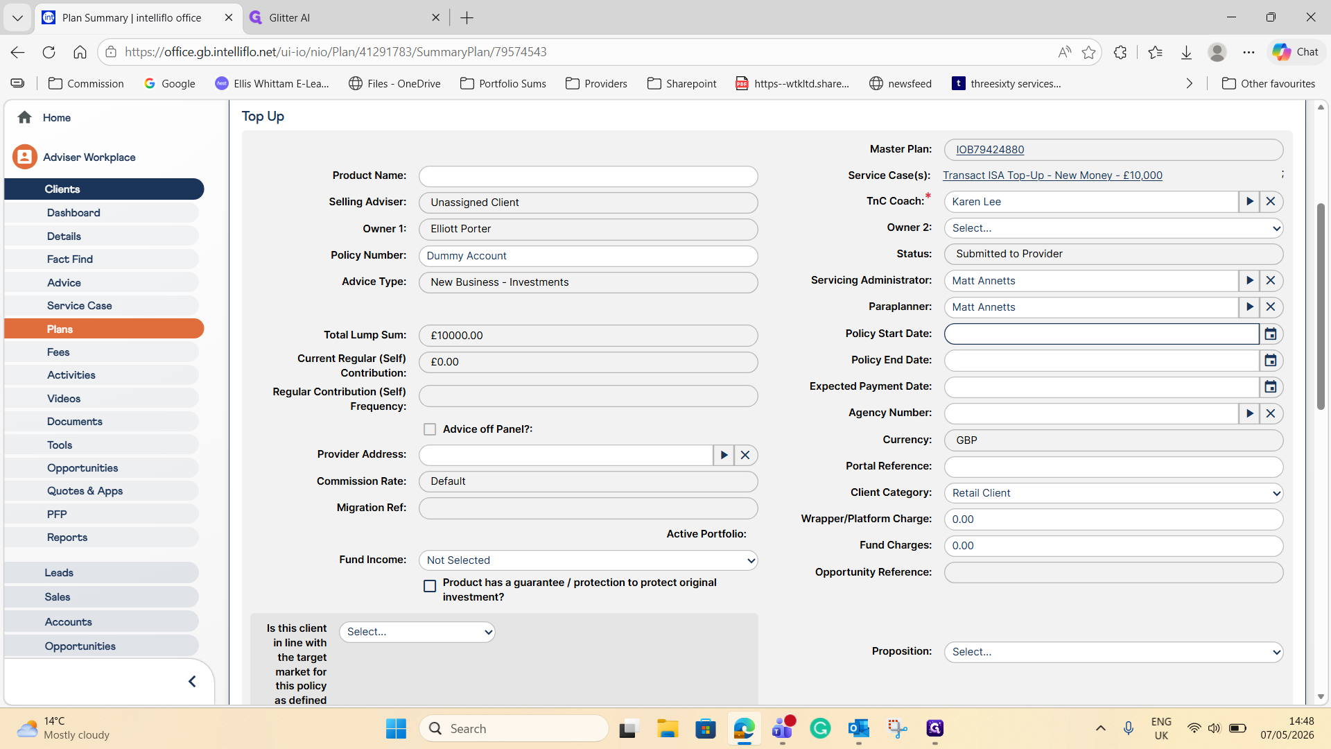 Step #9: Update the Policy Start Date to exactly match the contribution date you just set.