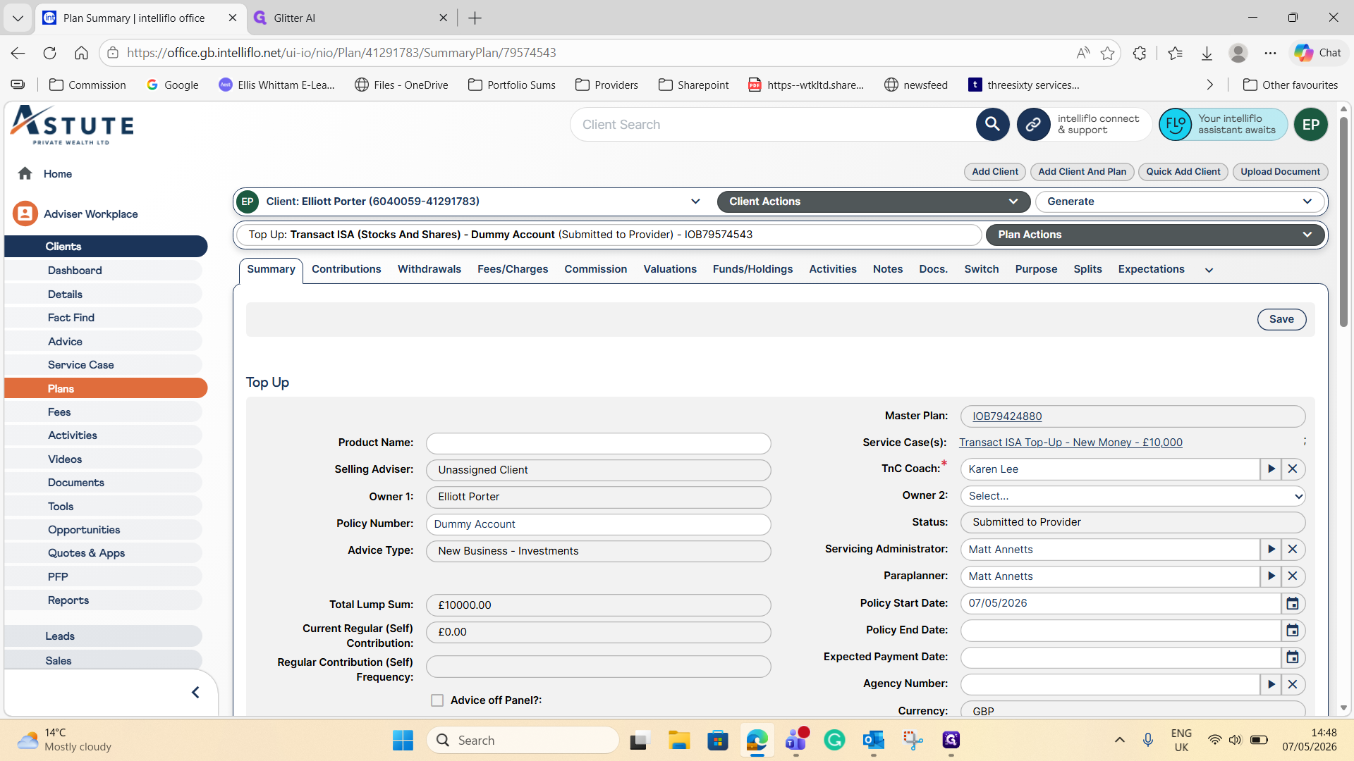 Step #11: Click Save in the top right corner to confirm the summary changes.