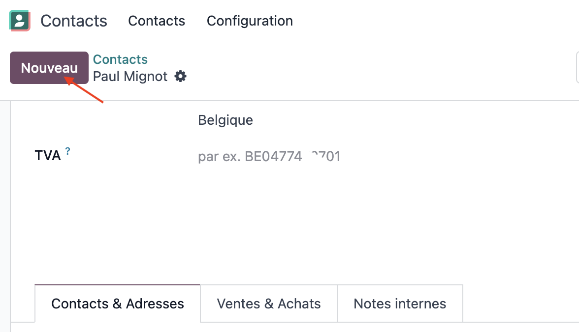 Step #2: Allez à Nouveau