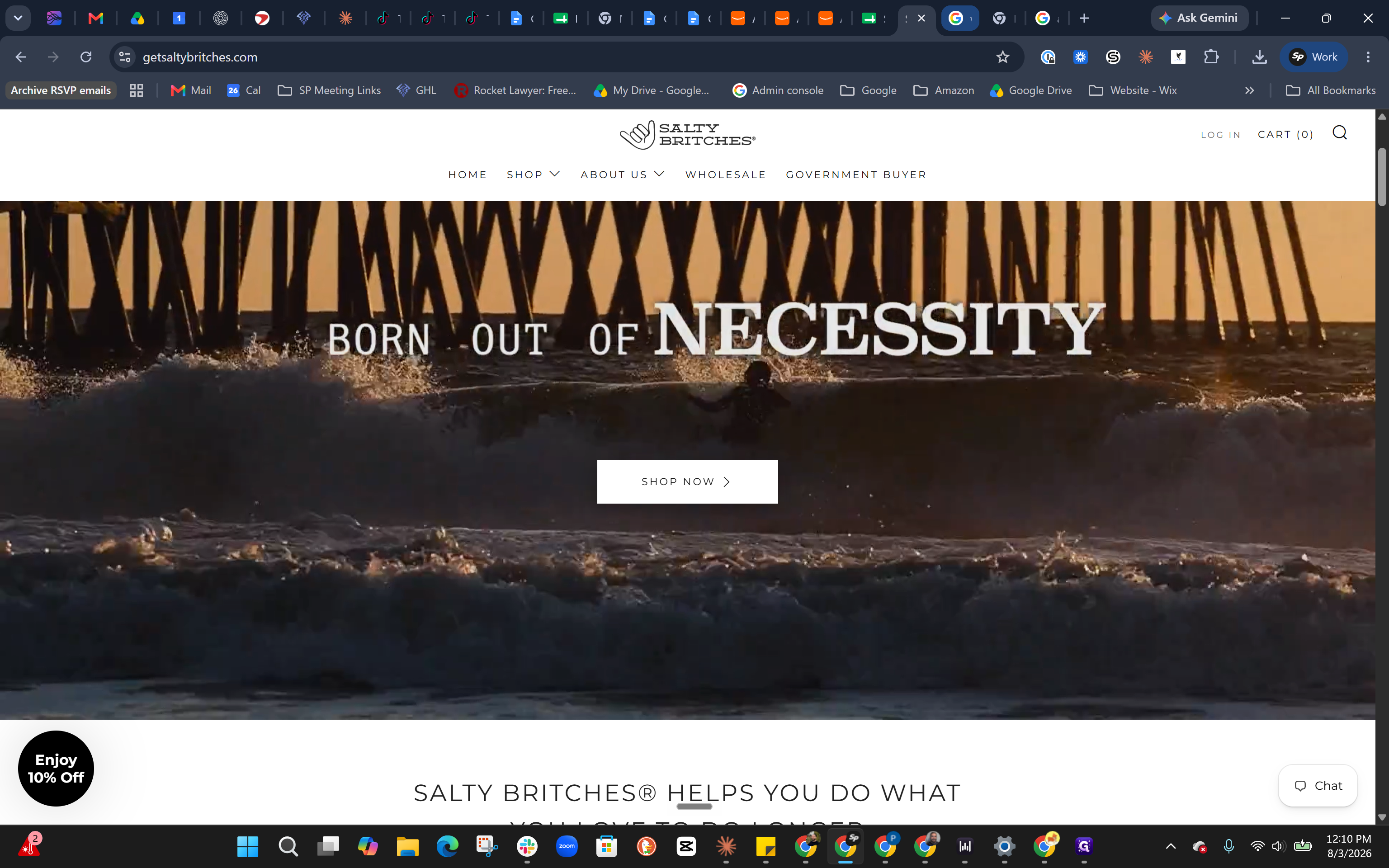 Step #4: Navigate to the brand's website and click SHOP NOW to find detailed product descriptions.