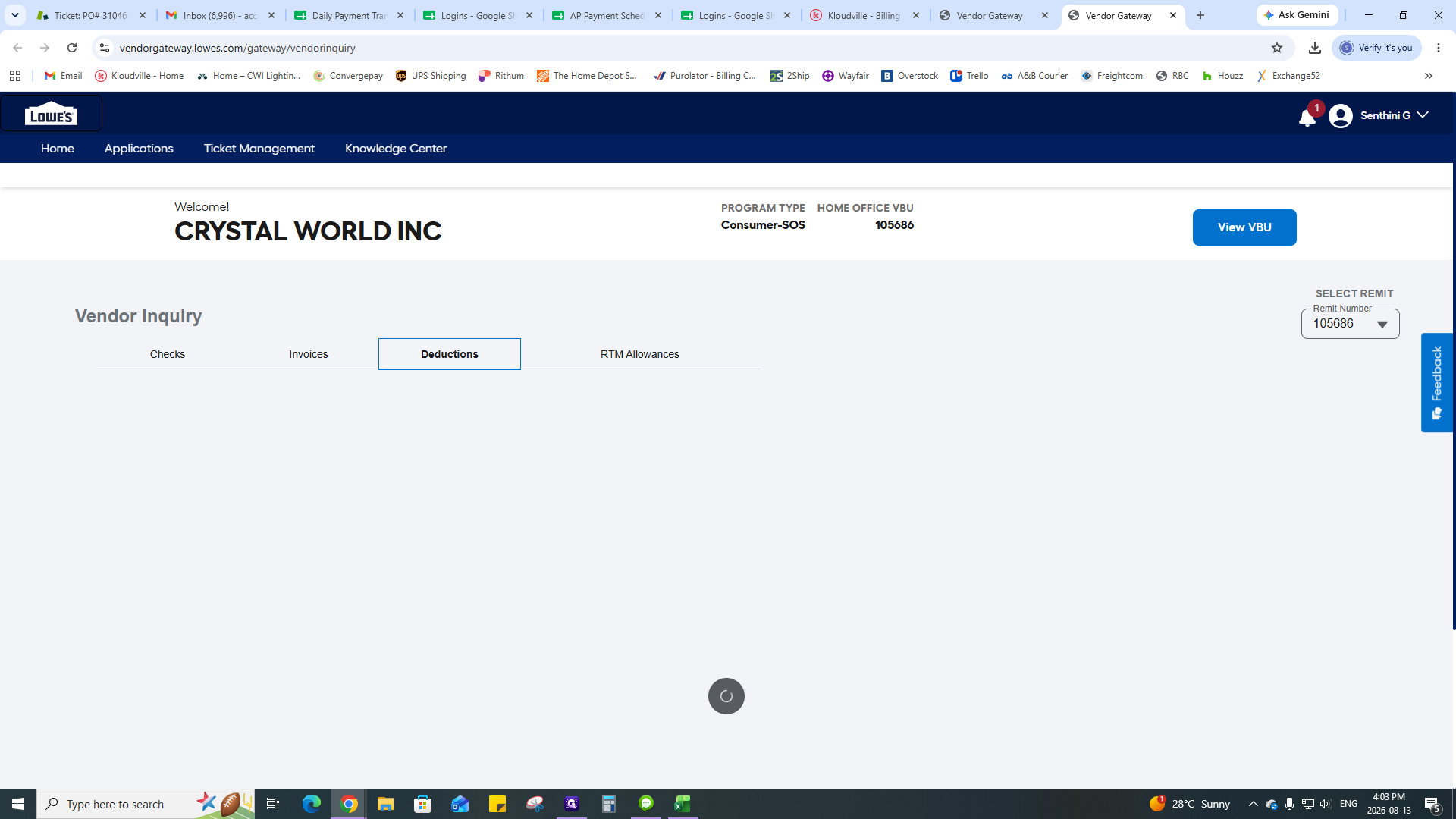 Step #7: Click the Deductions tab.