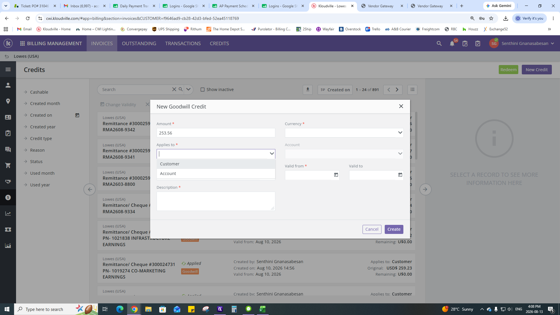 Step #19: Ensure Applies to is set to Customer.