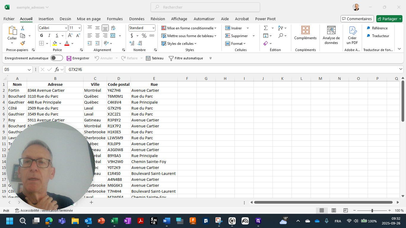 Step #1: Cliquez sur une cellule de vos données
