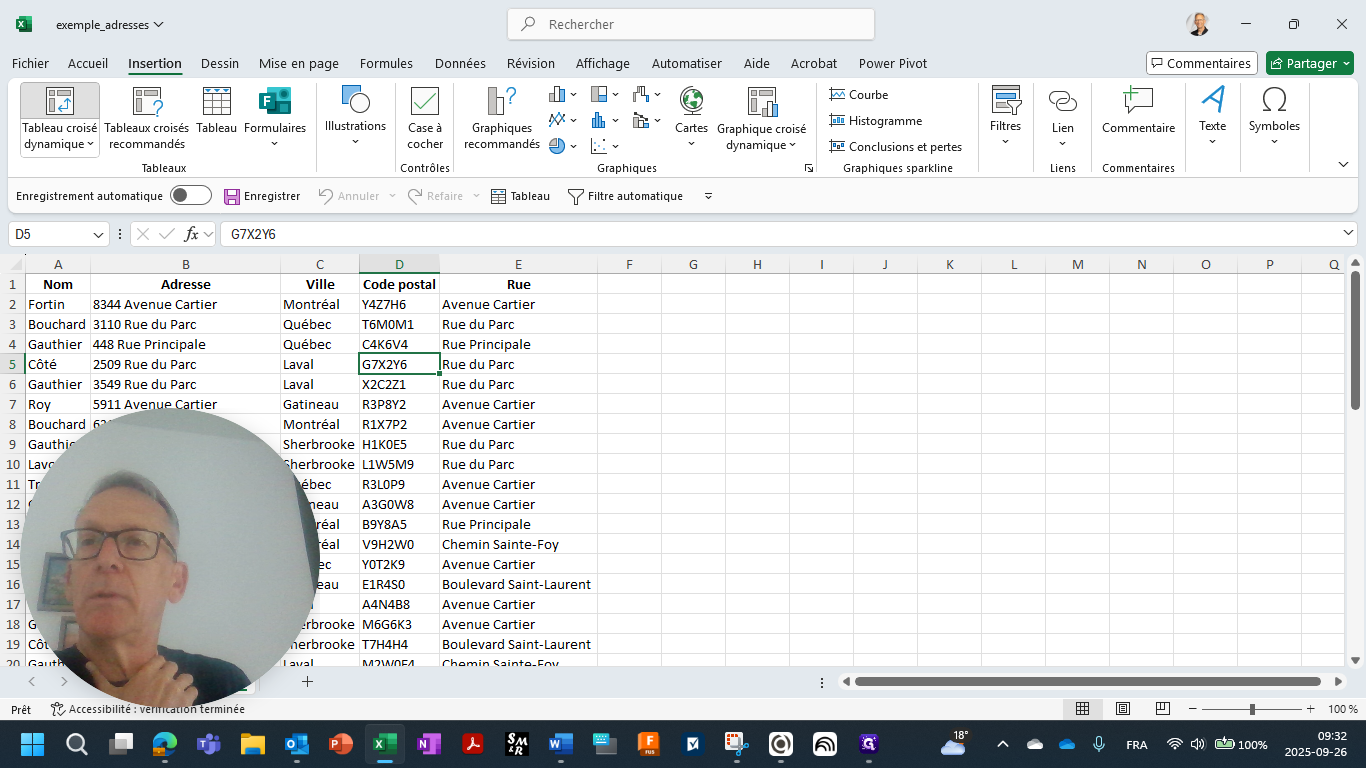 Step #3: Cliquez sur "Tableau croisé Tableaux croisés Tableau"