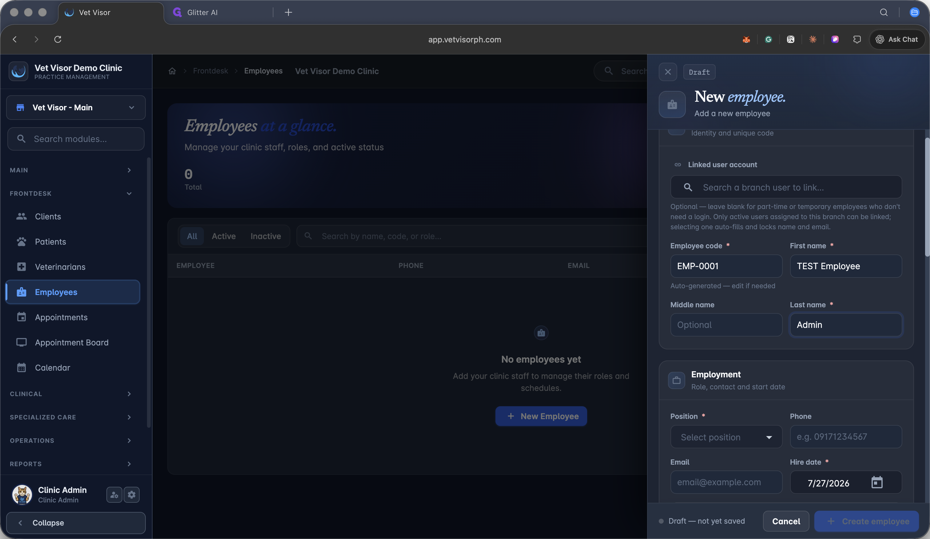 Step #22: Click the Select position dropdown menu.