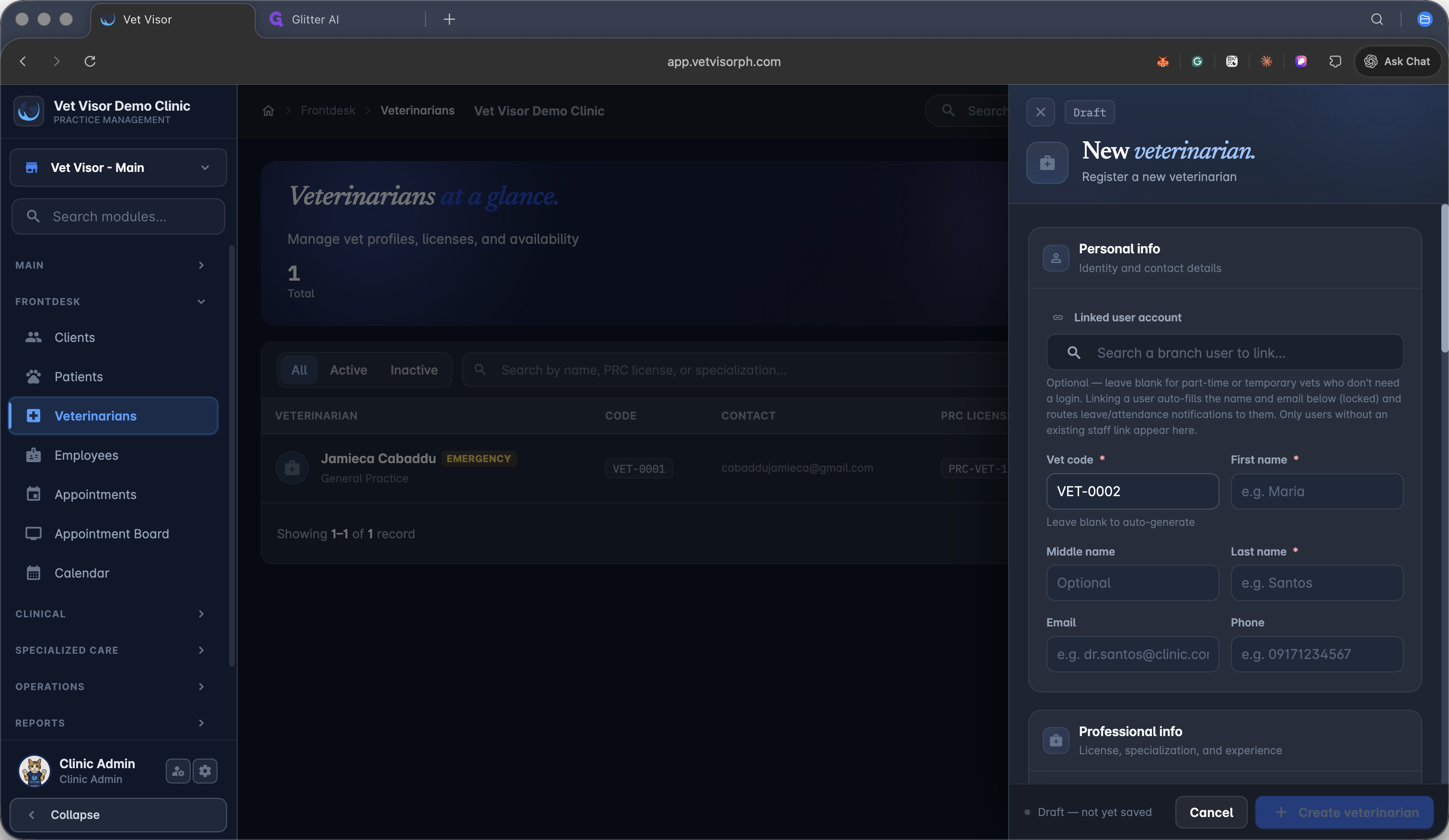 Step #5: Click the First name field in the Personal Info section.
