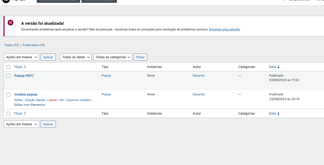 Step #7: Clique em "Editar com Elementor"