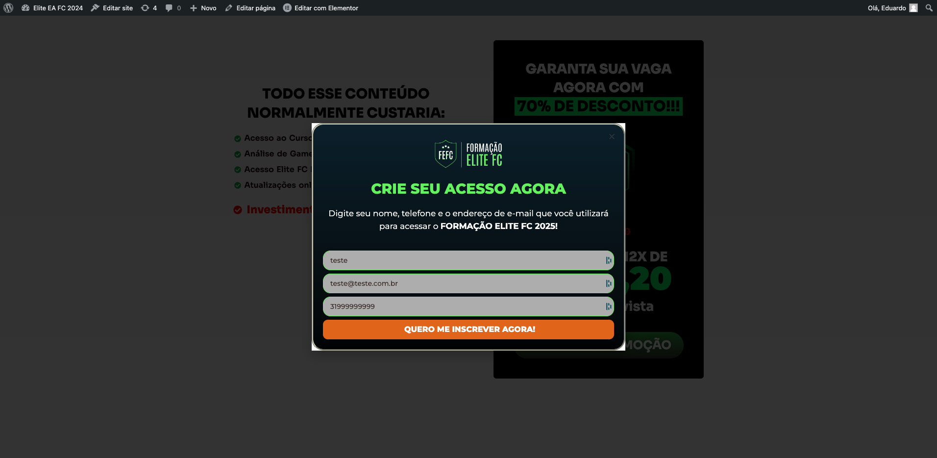Step #25: Teste o checkout. Clique no botão de levar para o checkout e veja se está sendo direcionado corretamente.