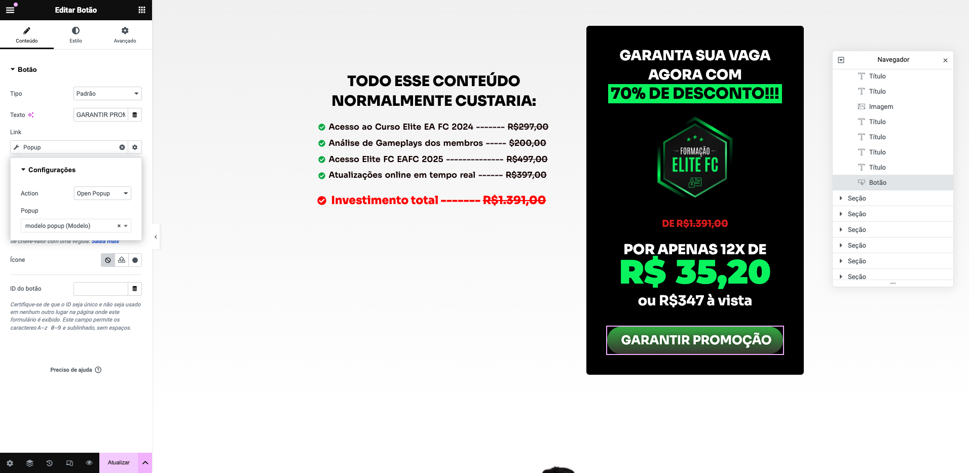 Step #21: Cliquem em "Atualizar"