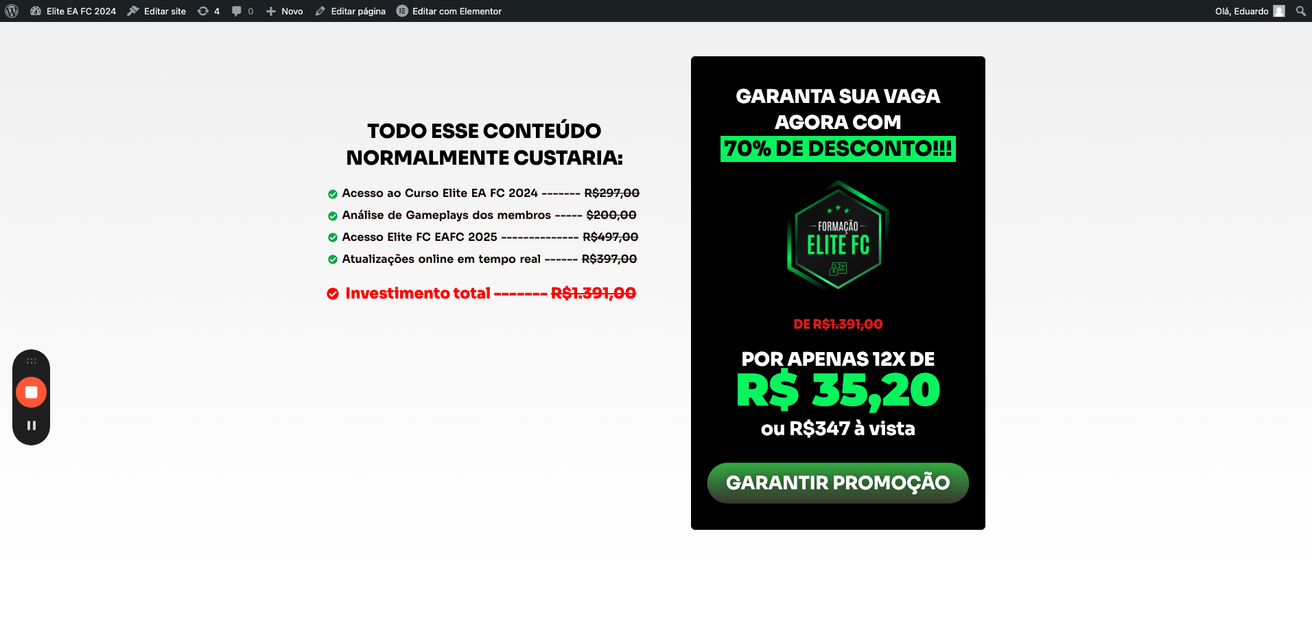 Step #23: Clique no botão que deveria direcionar para o POP-UP