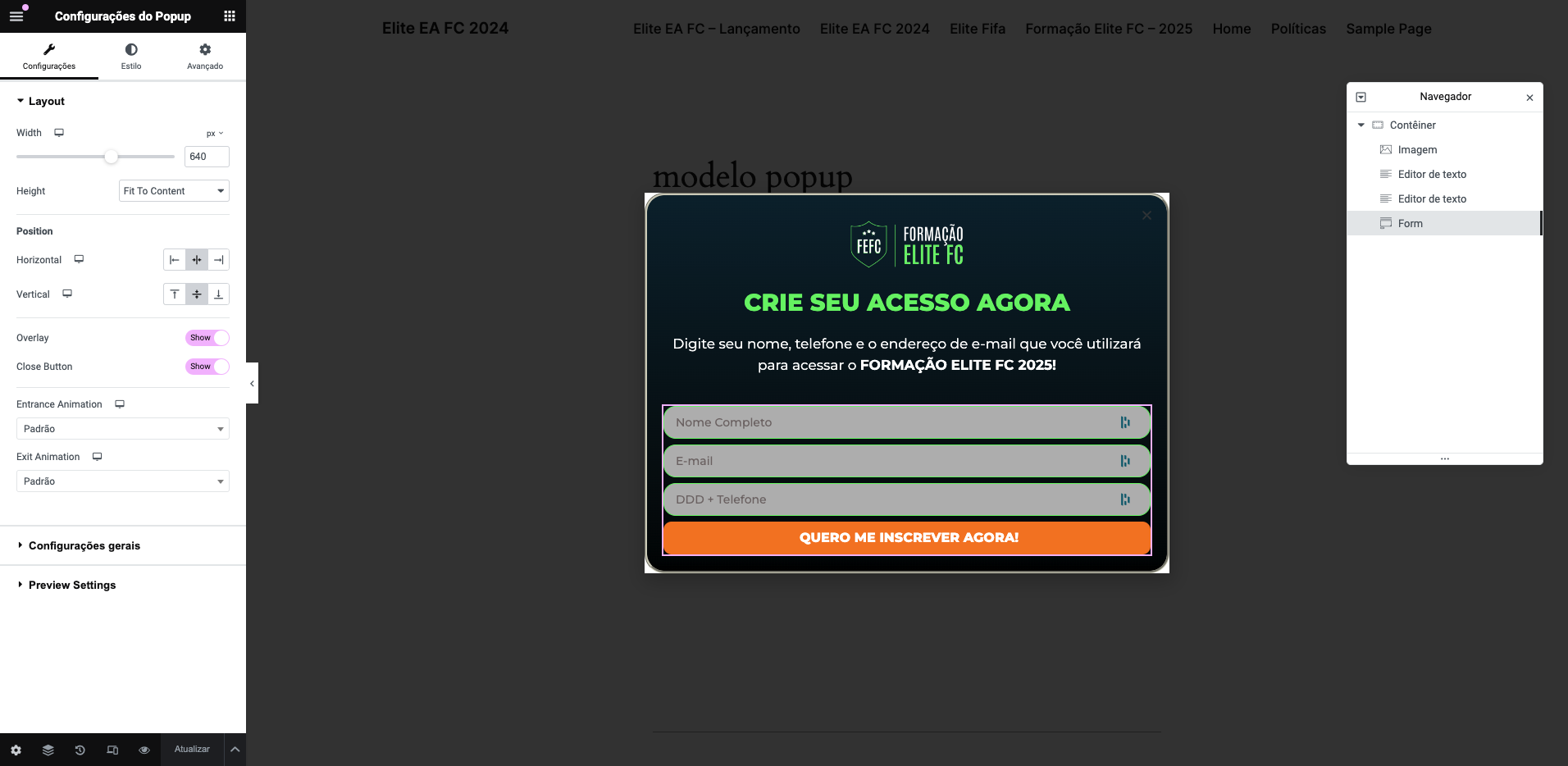 Step #12: Clique no menu lateral