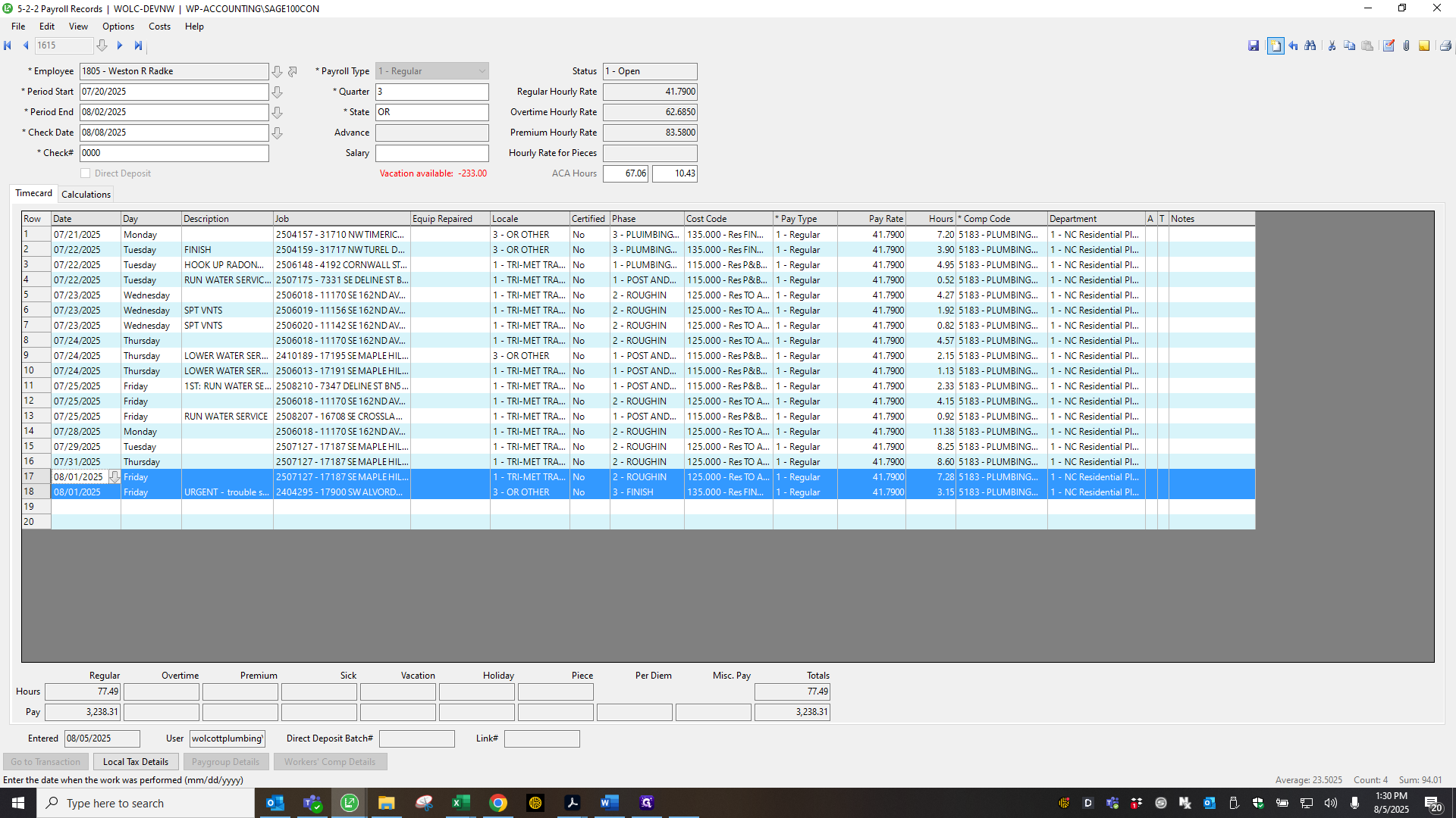 Step #49: Right-click on "08/01/2025"