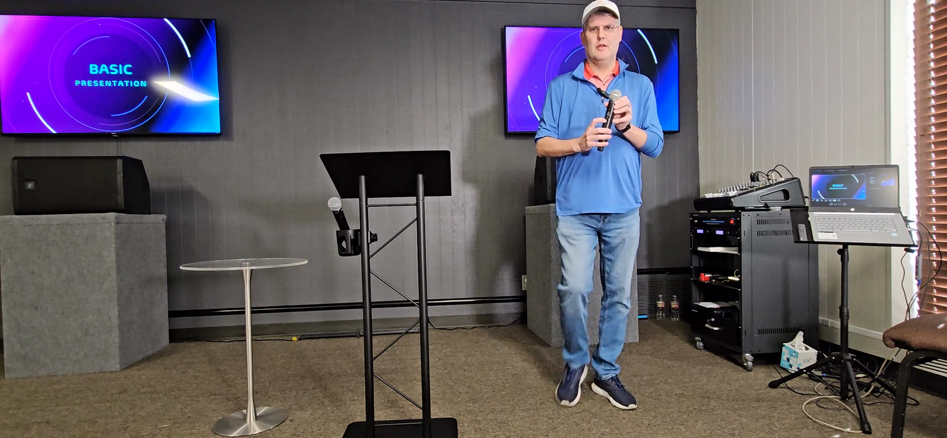 Step #8: Push the switch on the microphone to the right to turn it on.