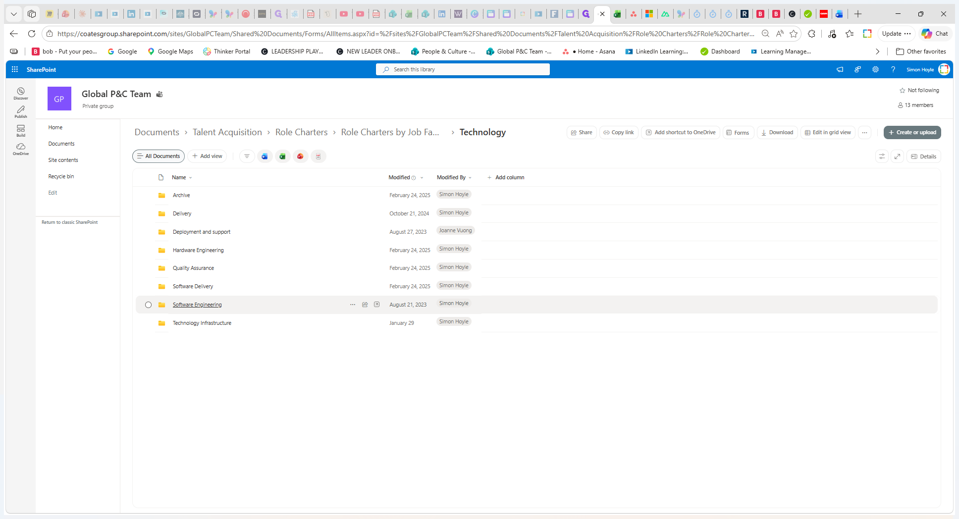 Step #7: Select the appropriate sub-family folder, such as Software Engineering.