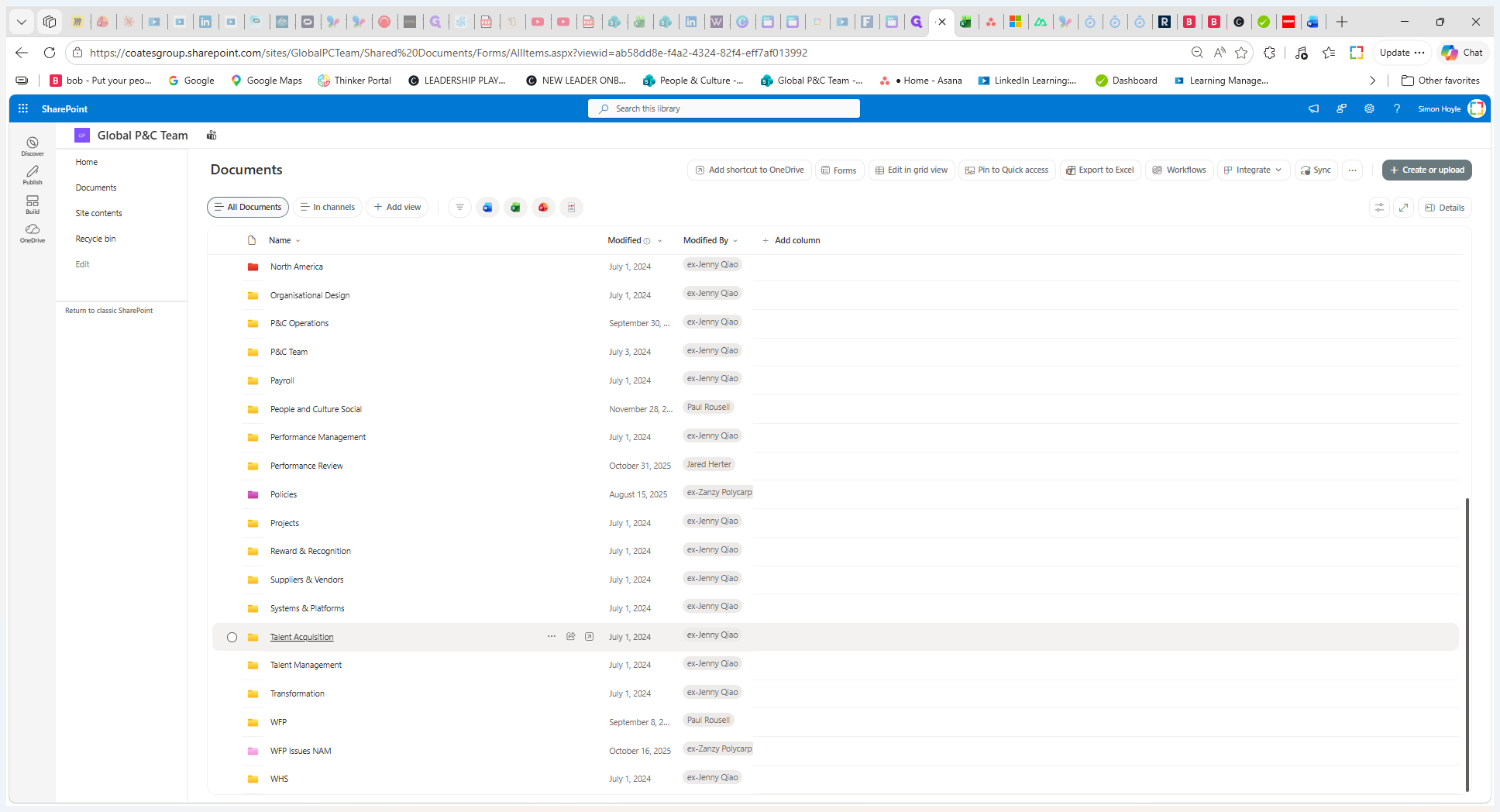 Step #3: Click the Talent Acquisition folder.