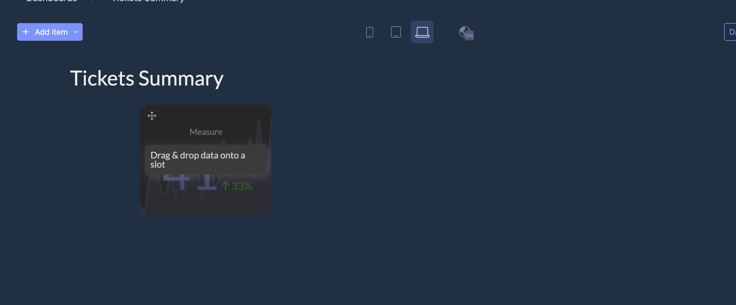 Step #6: Drag the element onto your dashboard