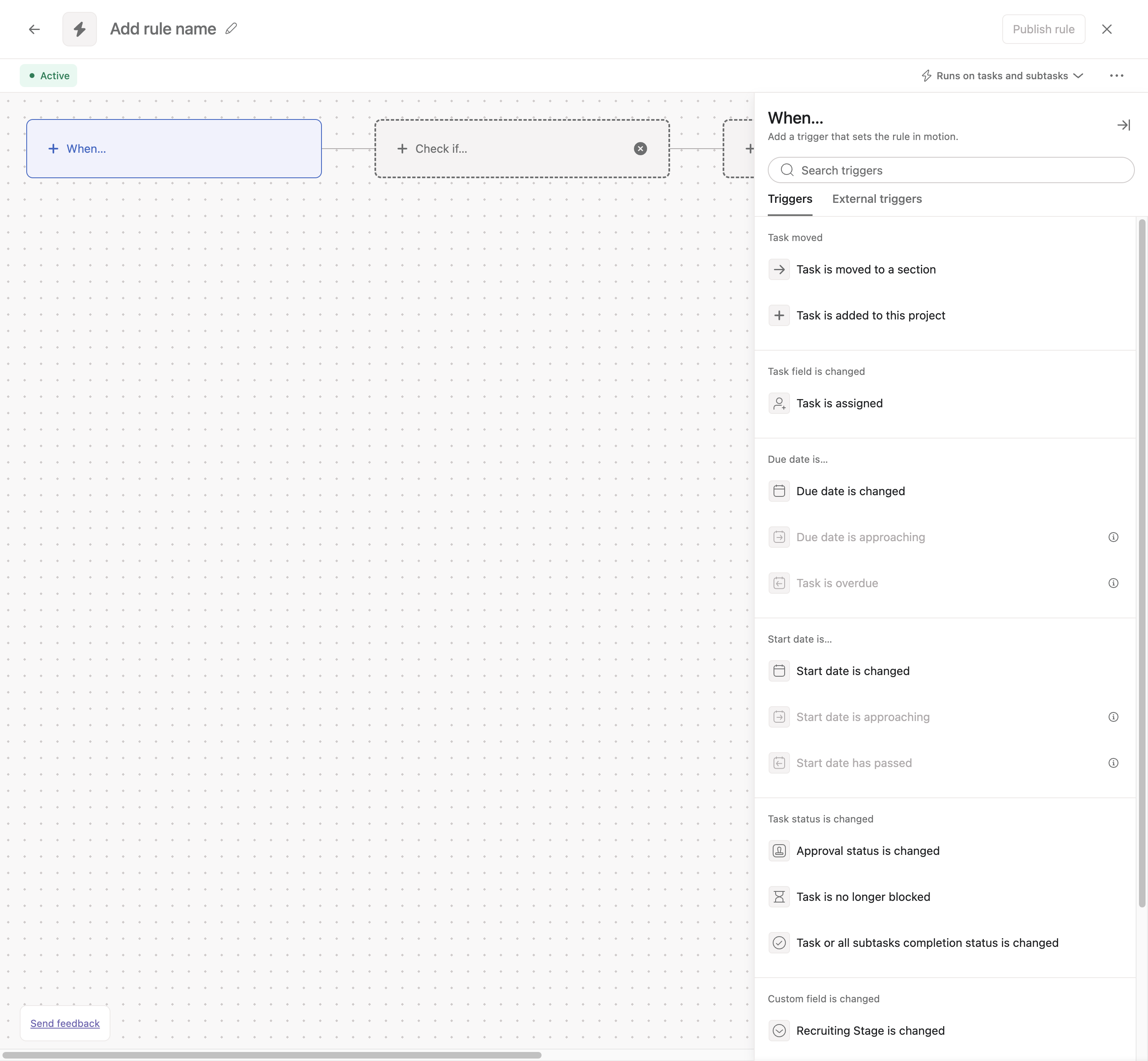 Step #5: Click on "Add rule name"