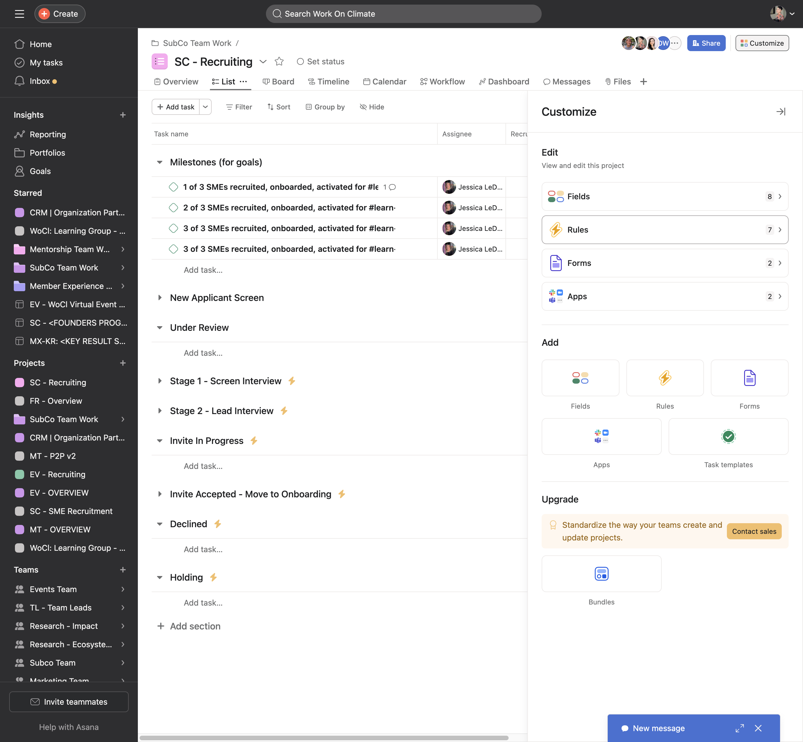 Step #2: Select "Rules" under the edit section.