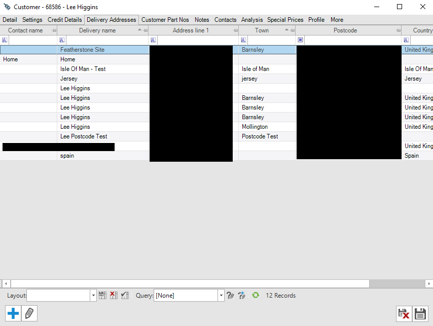 Step #11: Double-click on address to remove or ammend
