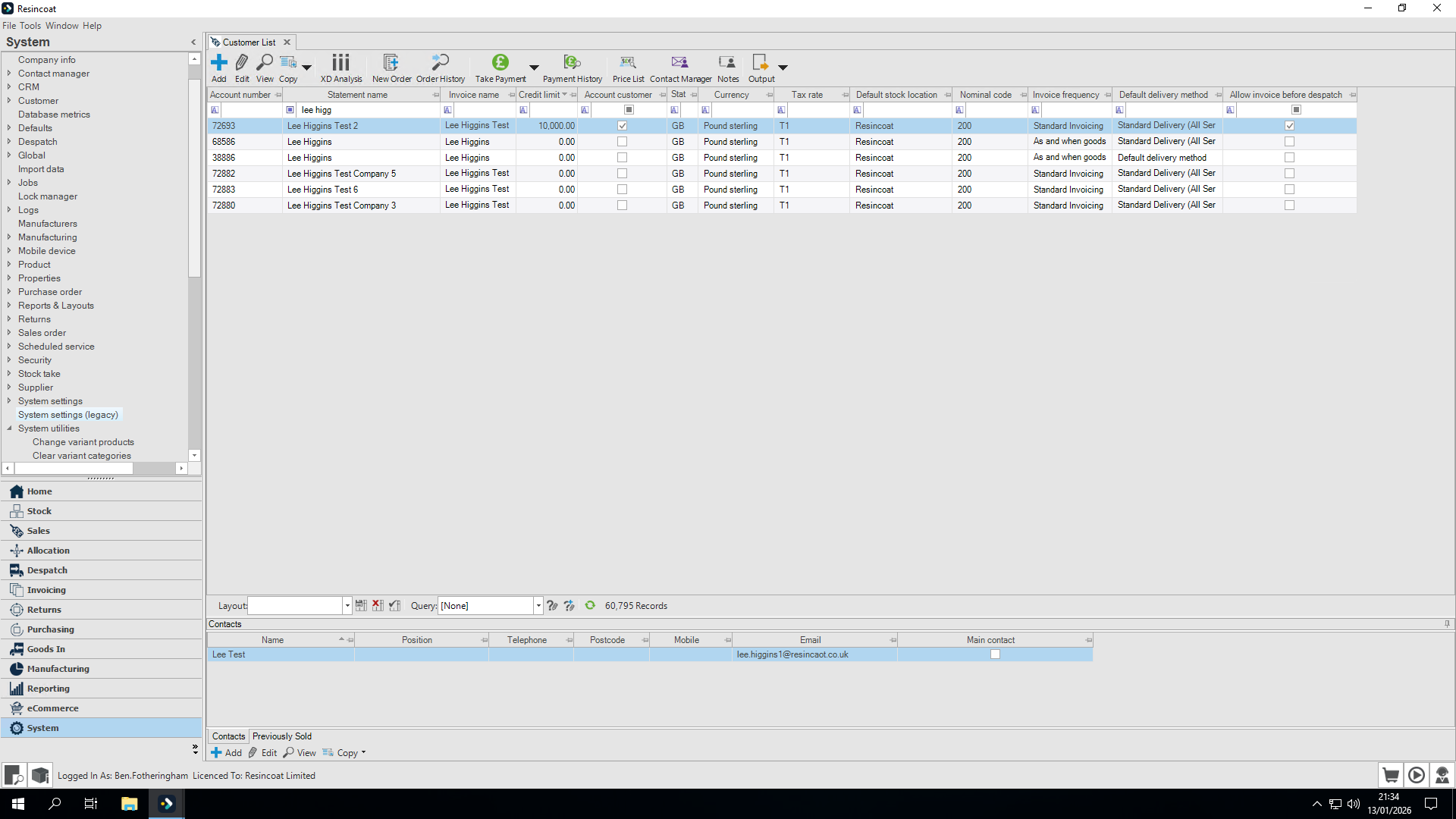 Step #1: Find Customer to merge in Customer List