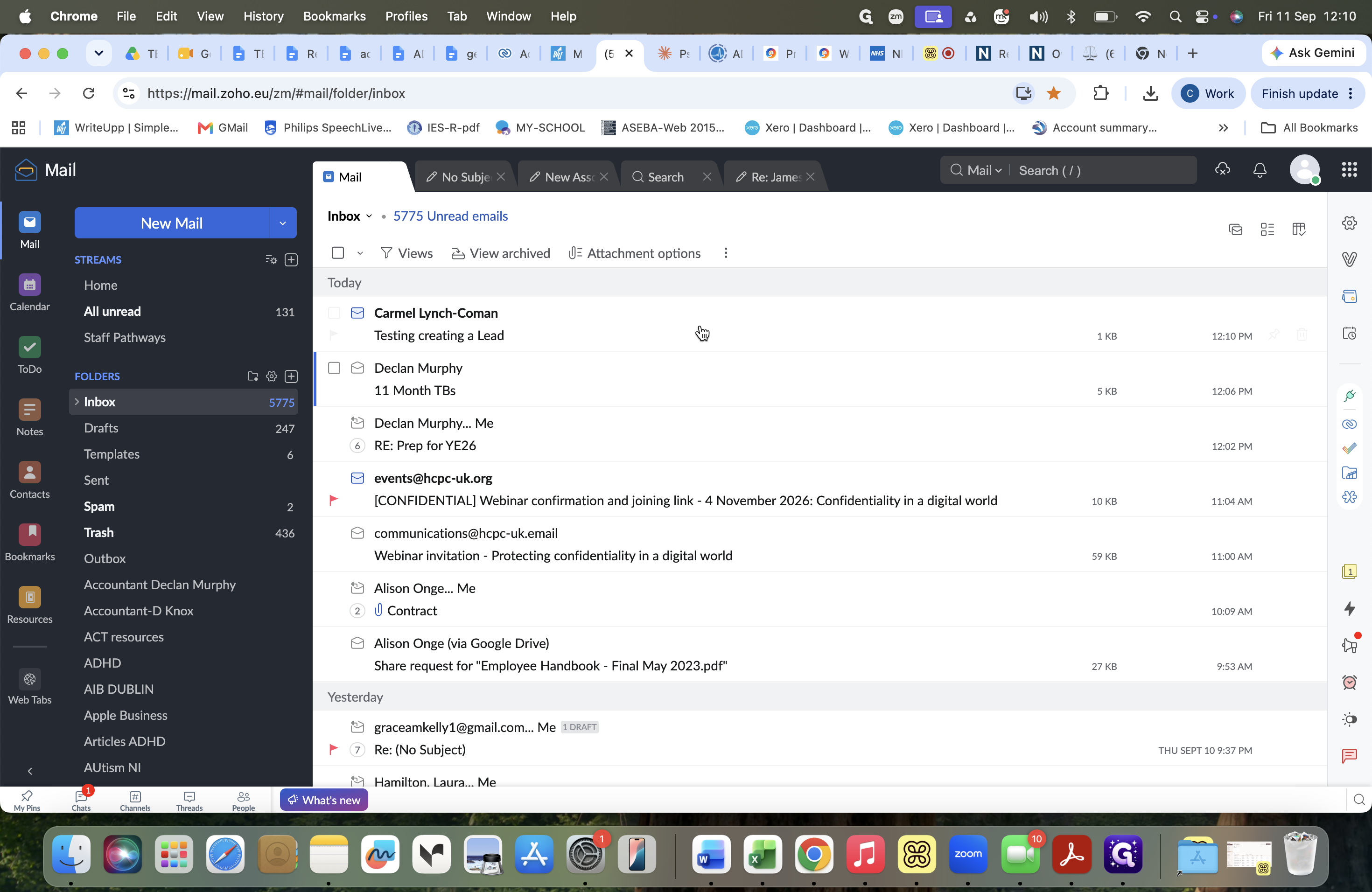 Step #1: Open the referral inquiry email in the inbox list.