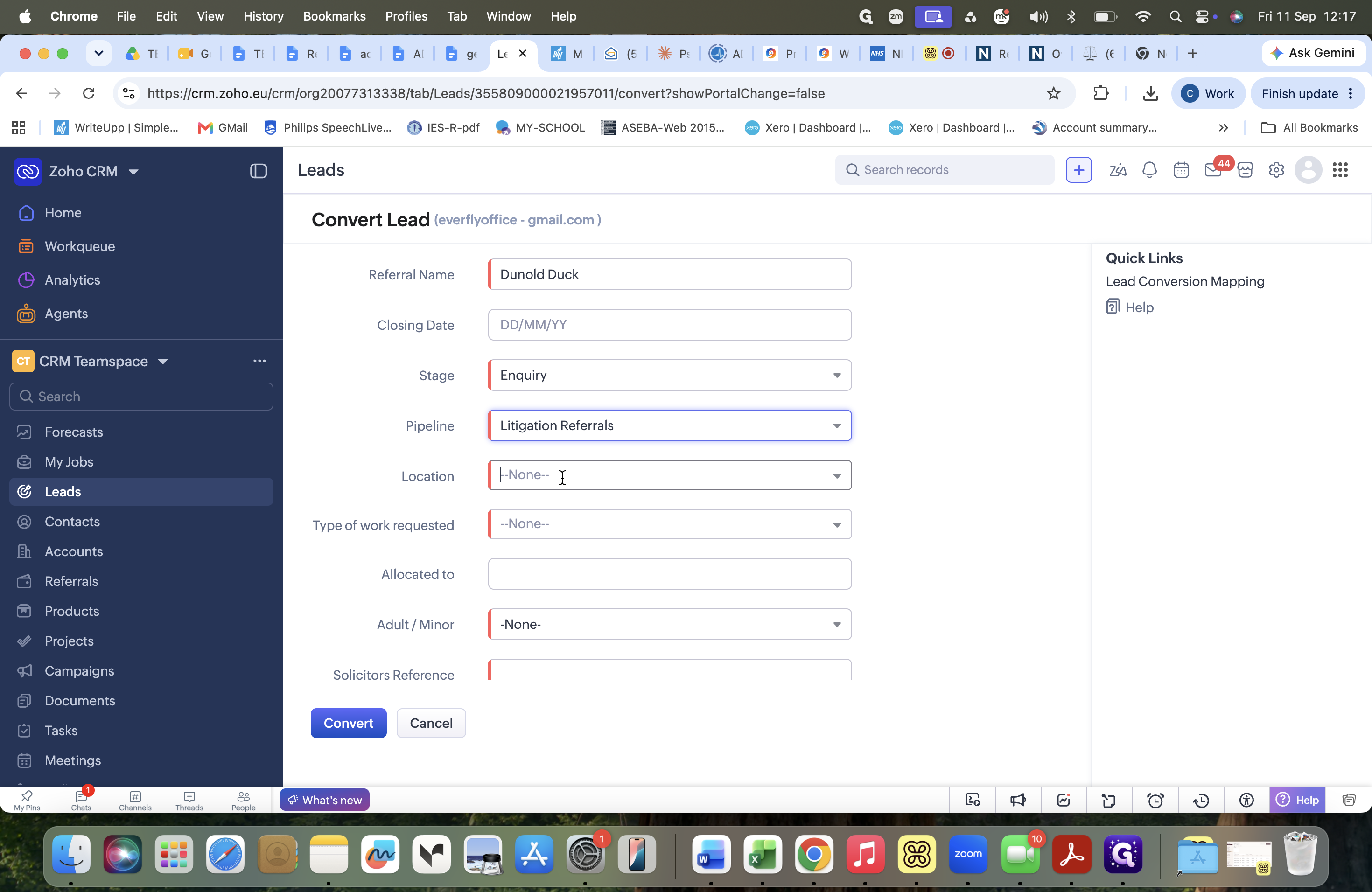 Step #28: Click the Location dropdown menu.