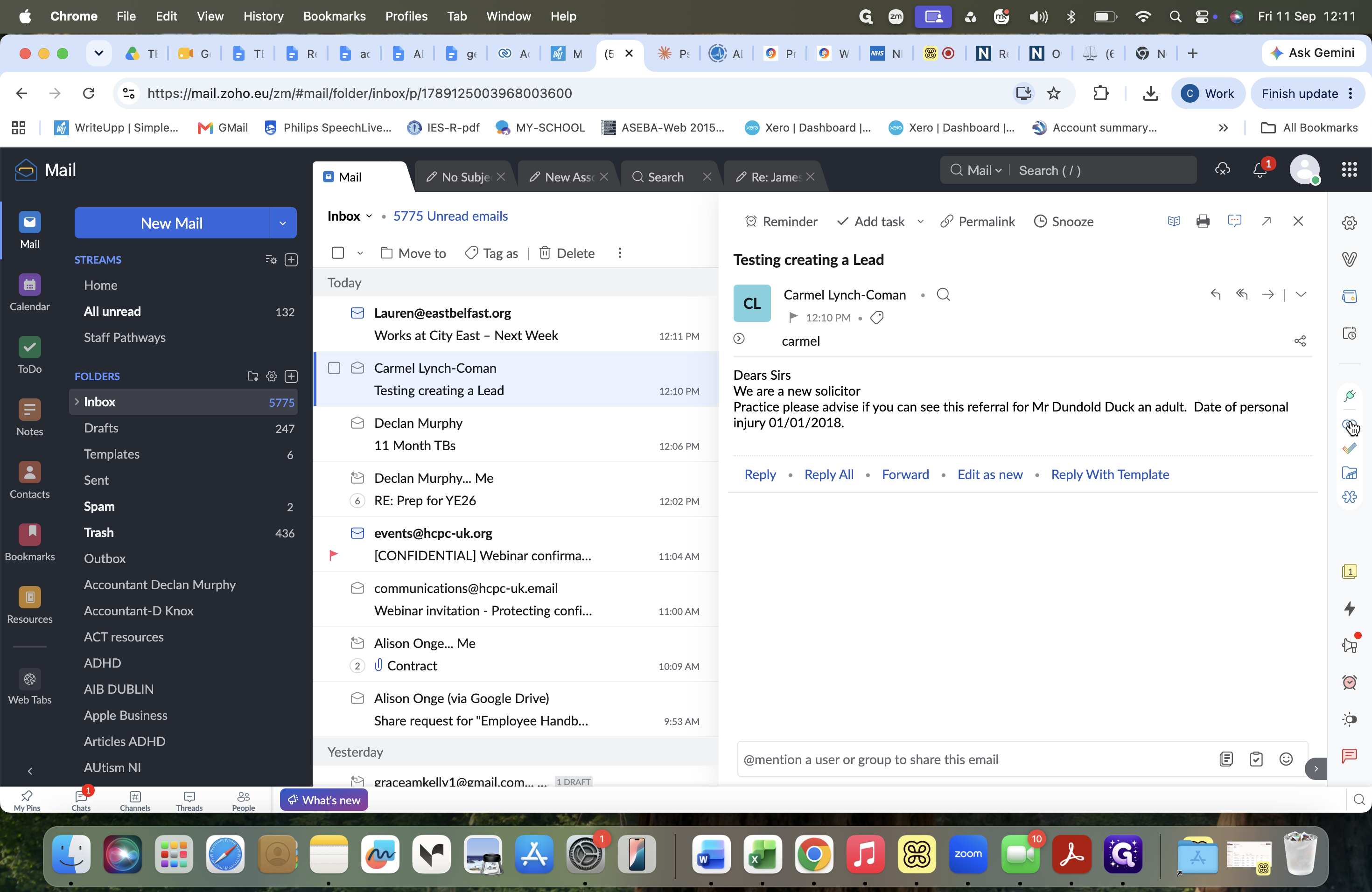 Step #2: Click the Zoho CRM icon in the right-hand integrations panel.