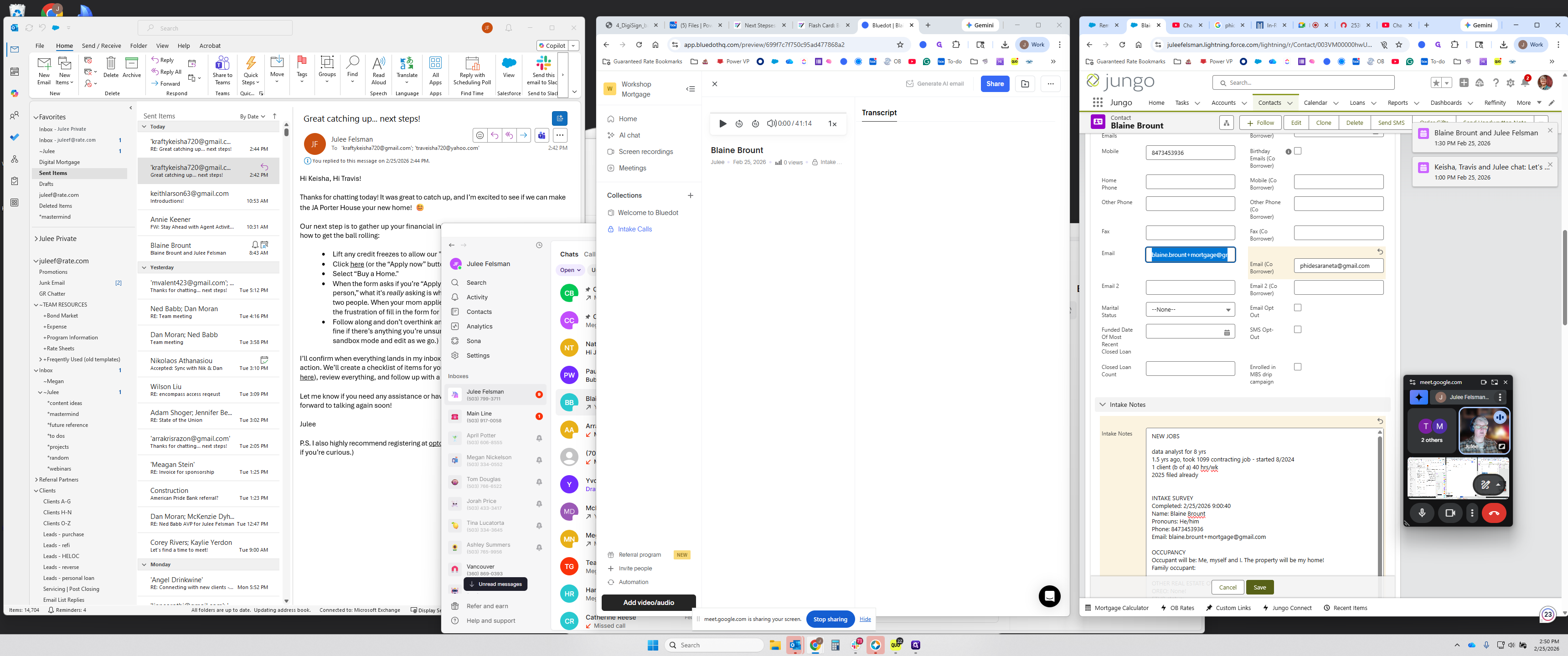 Step #43: Double-click on "blaine.brount+mortgage@gr"