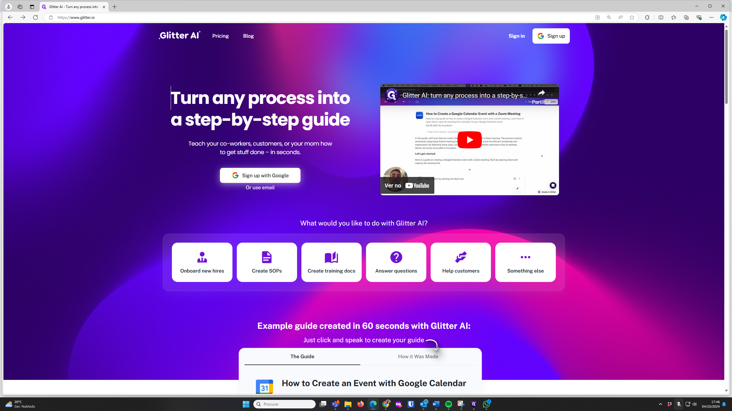 Step #1: Cliquem em "Sign in"