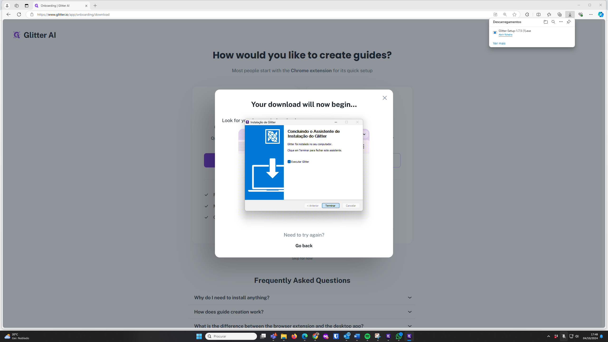 Step #17: Cliquem em "Terminar"