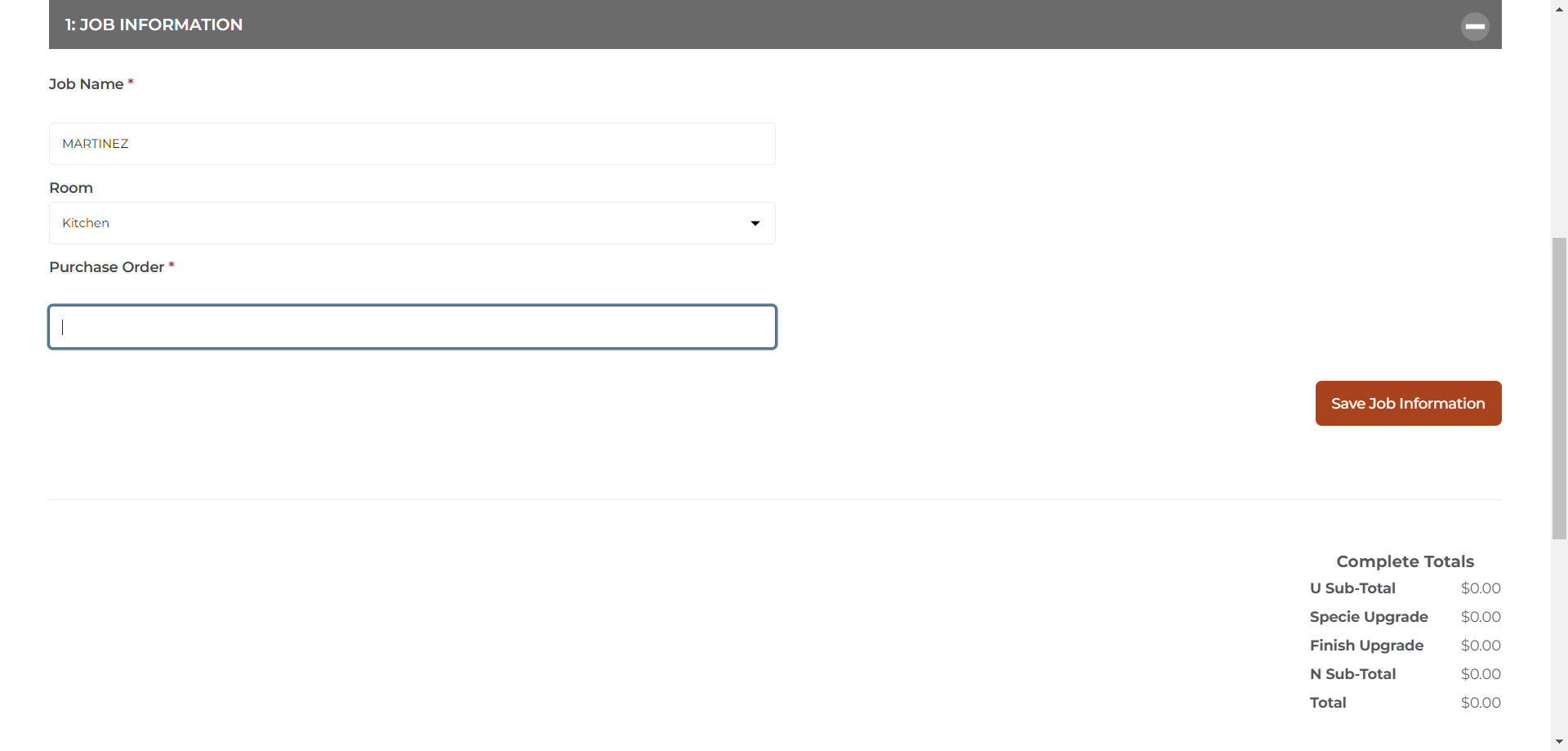 Step #8: Enter the project information