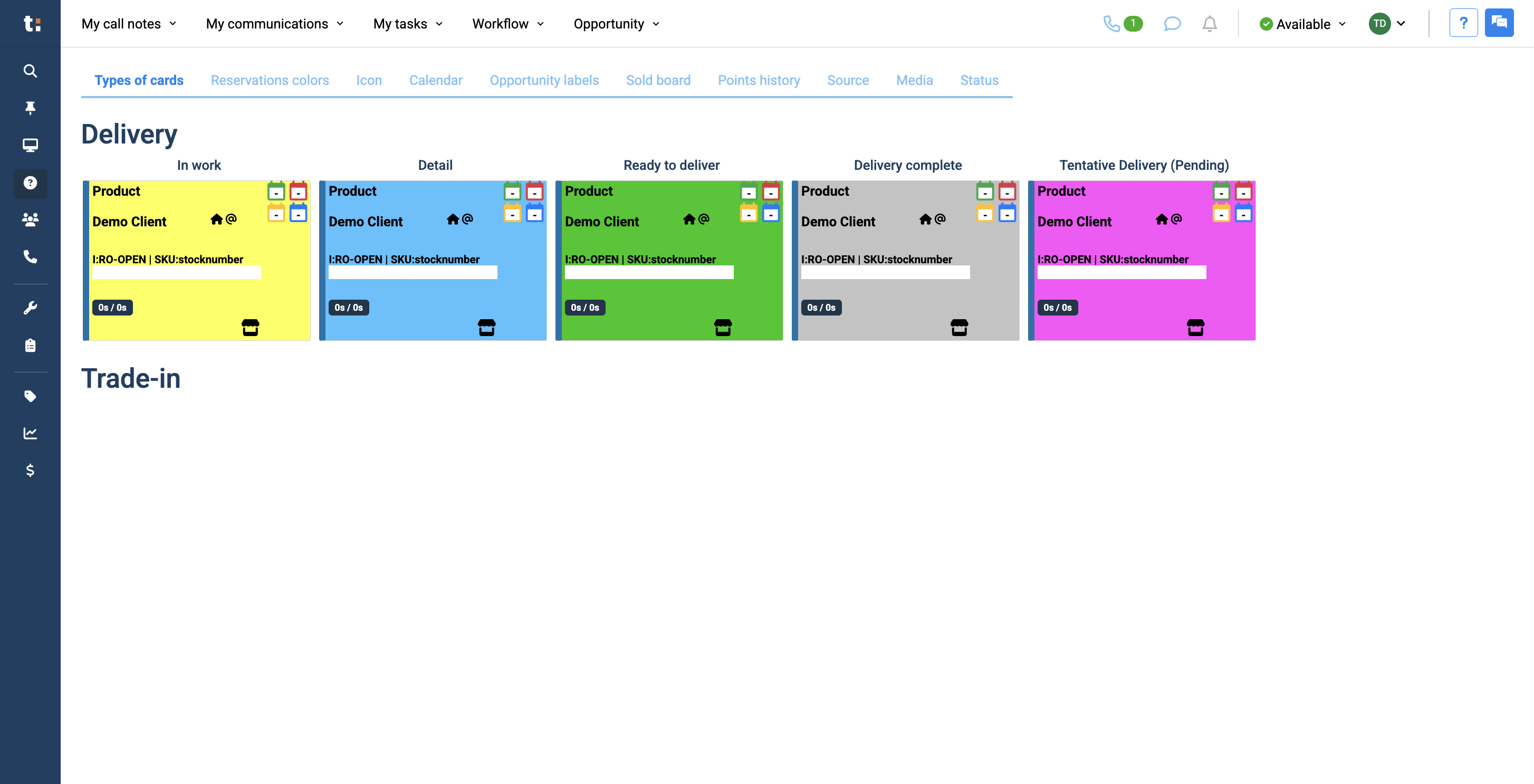 Step #4: These are the different types of colors you have chosen to indicate the specific status of each card by color code.