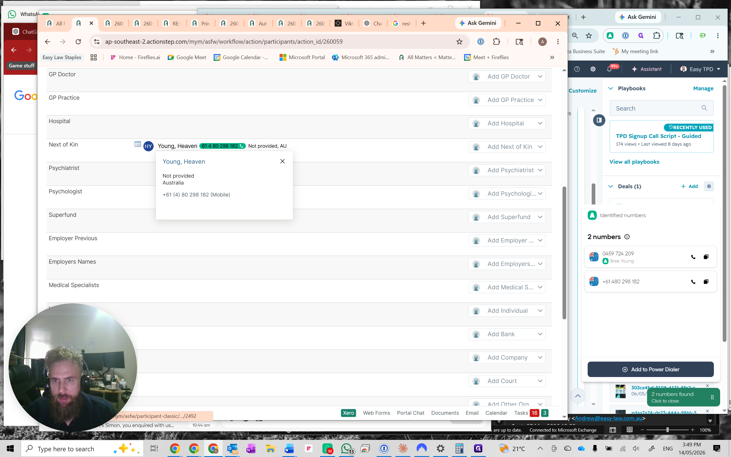 Step #14: Open the relative's contact profile.