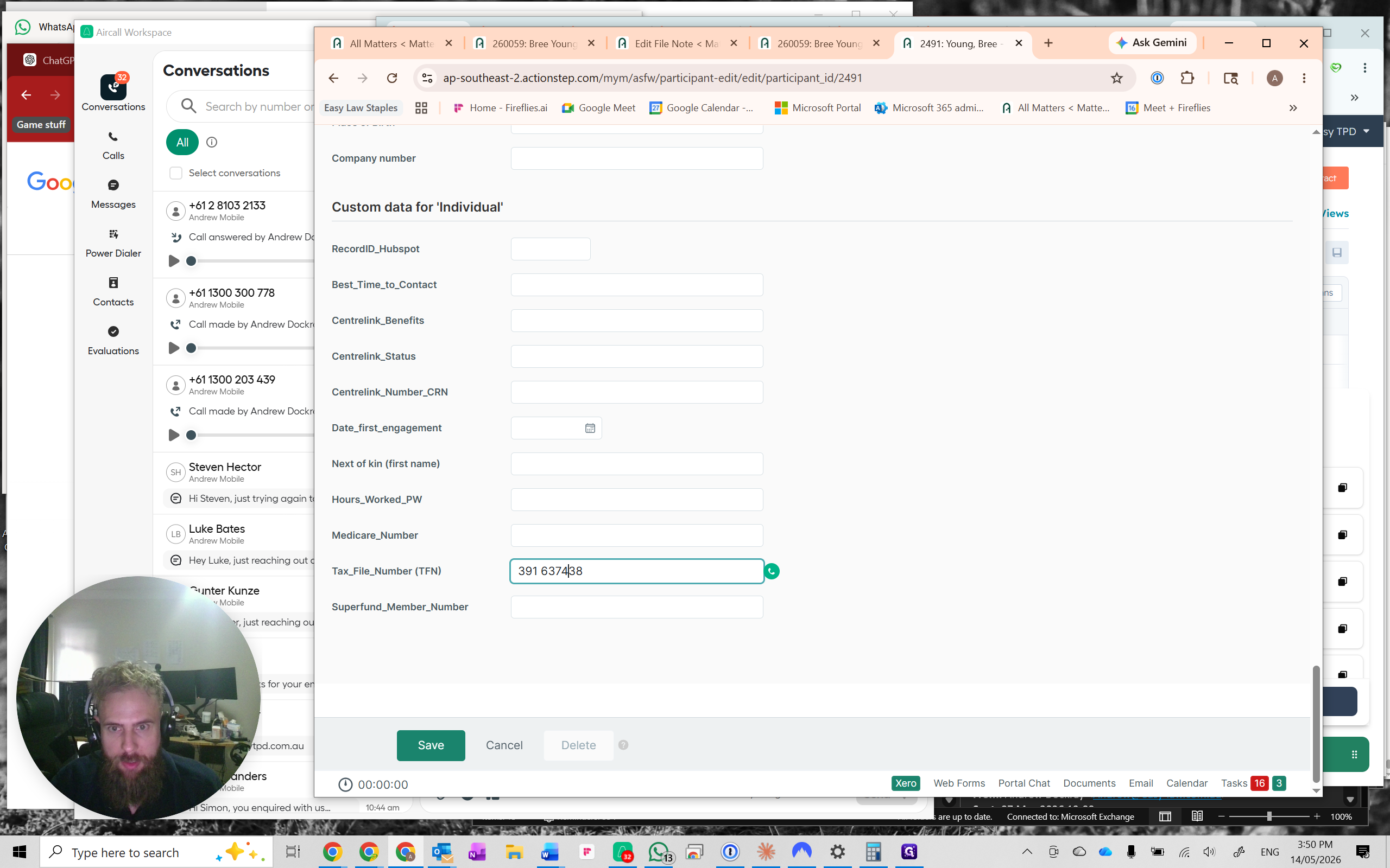 Step #20: Paste the TFN into the appropriate field, ensuring there are spaces between the number blocks (e.g., 391 637 438).