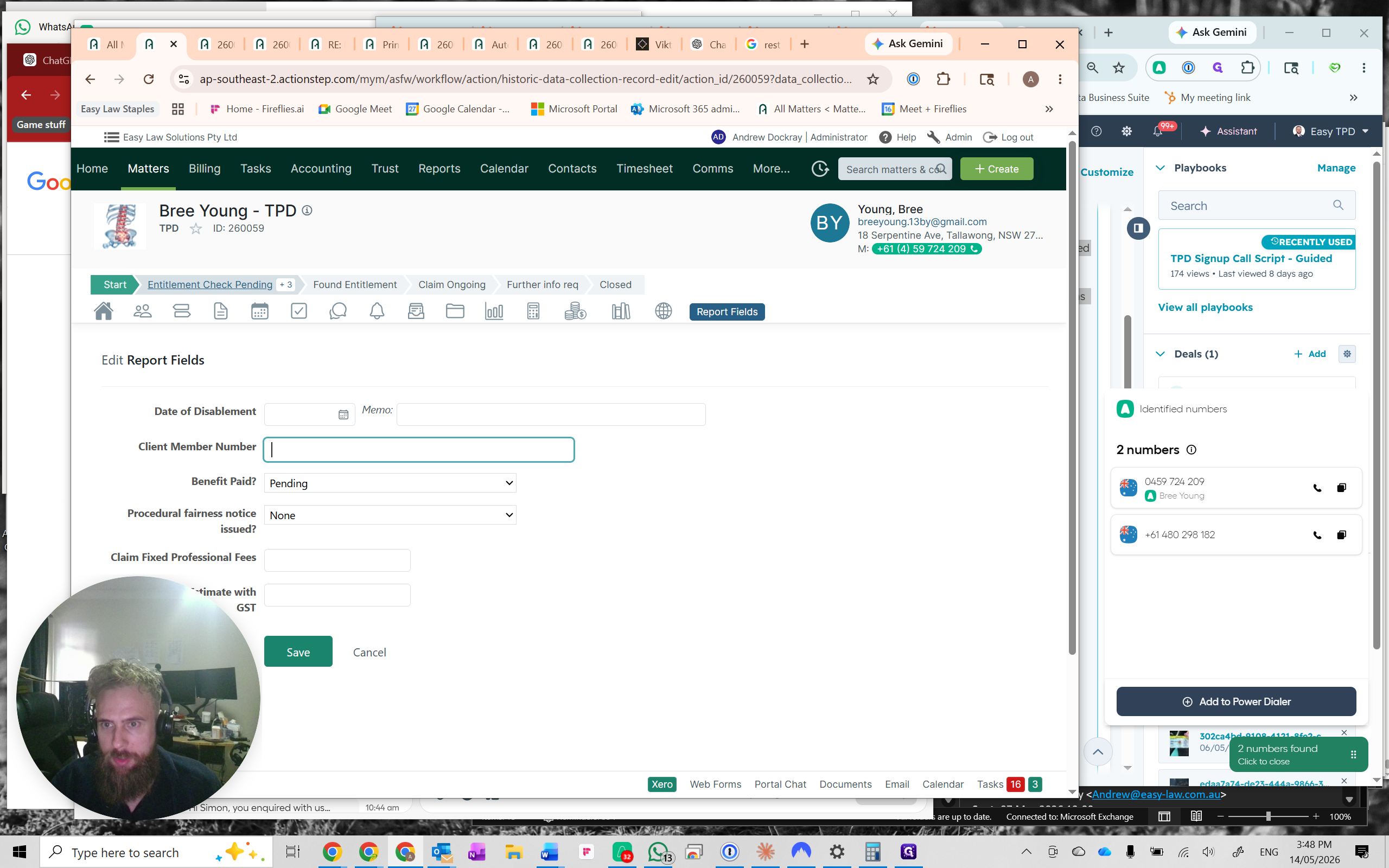 Step #7: Locate the Client Member Number field in the report fields and paste the client's super fund member number.