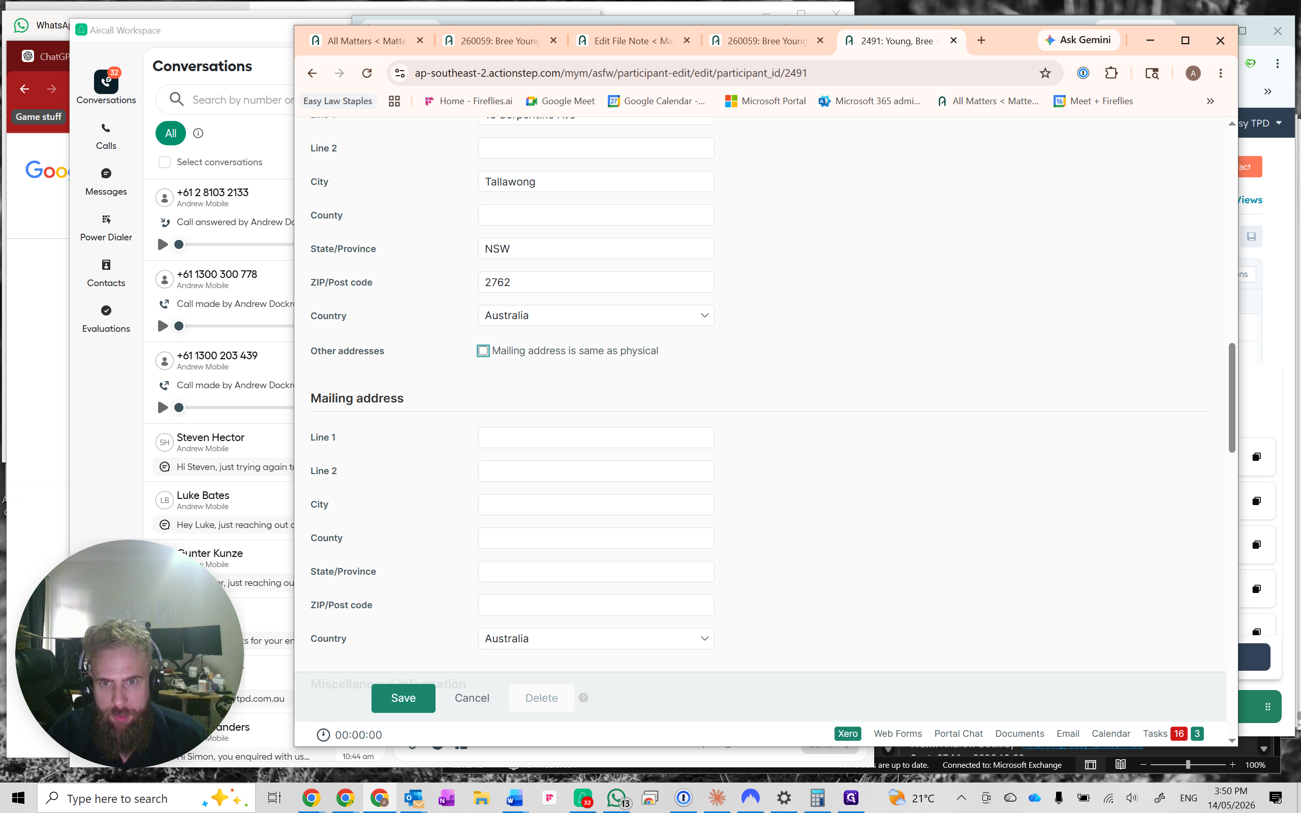 Step #21: Select the checkbox to make the mailing address the same as the physical address.