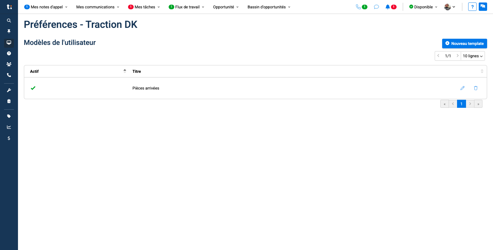 Step #19: Et il apparaîtra maintenant dans votre liste de modèles. Vous pouvez le modifier en cliquant sur le crayon.