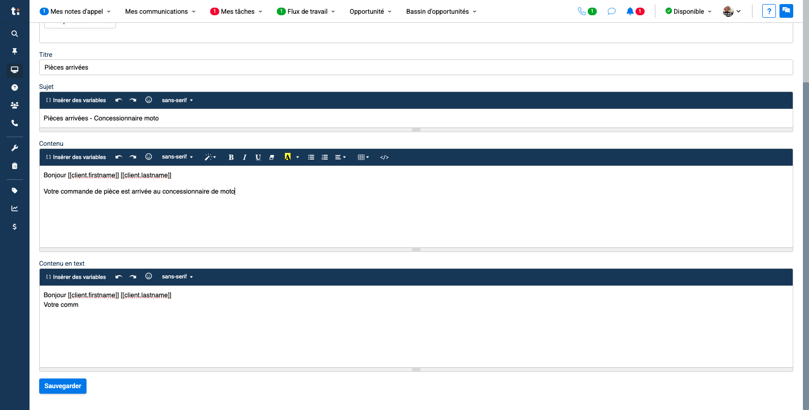 Step #16: Pour les SMS vous avez la possibilité d'ajouter des émojis et de changer la police d'écriture en utilisant la barre d'outil