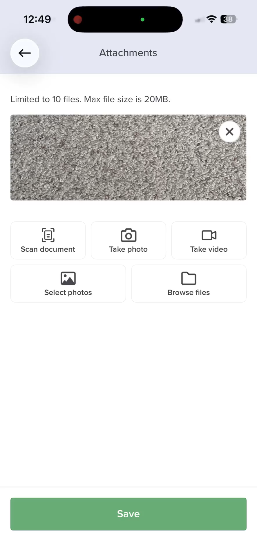 Step #11: Tap Save to confirm your attachment.