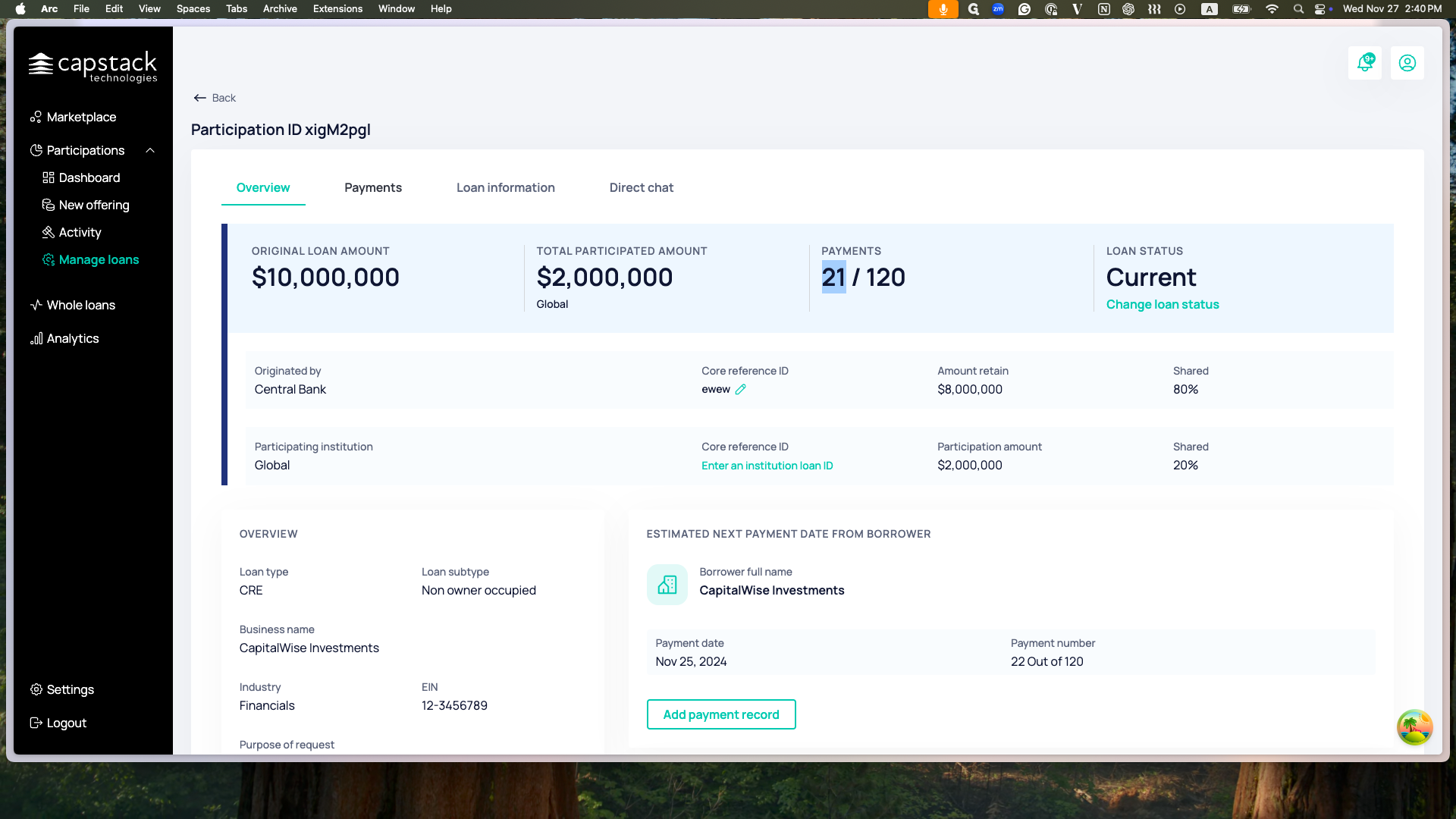 Step #16: Click on "Payments"