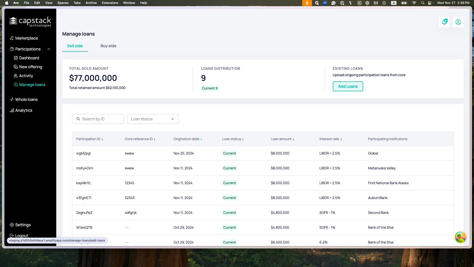 Step #2: Click on "Add Loans"