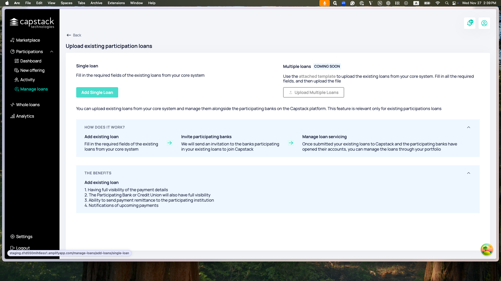 Step #4: Click on "Add Single Loan"