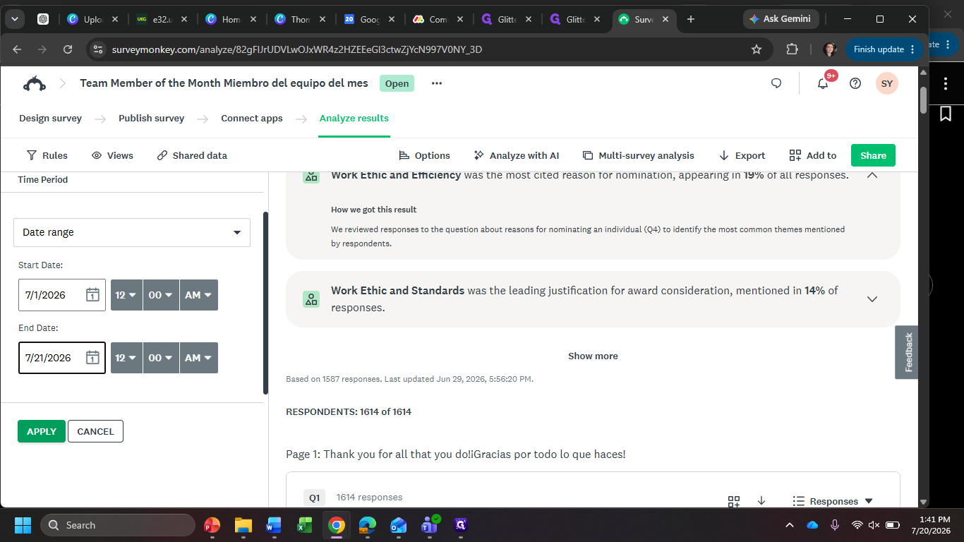 Step #9: Click APPLY to activate the date filter.