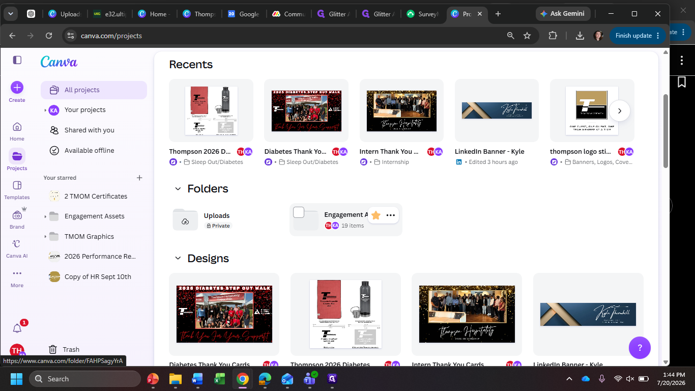 Step #17: Open Canva and click the Engagement Assets folder.