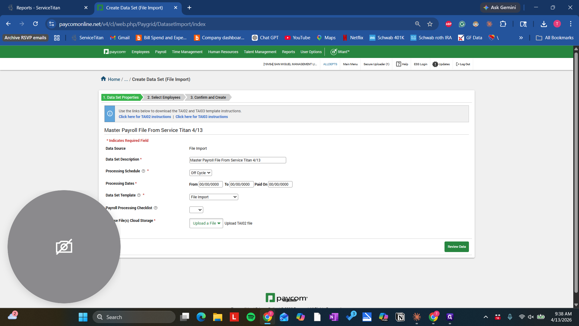 Step #24: Click on processing schedule and select "Regular"