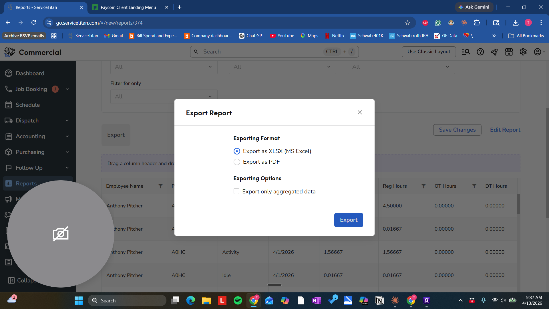 Step #9: Click on "Export"