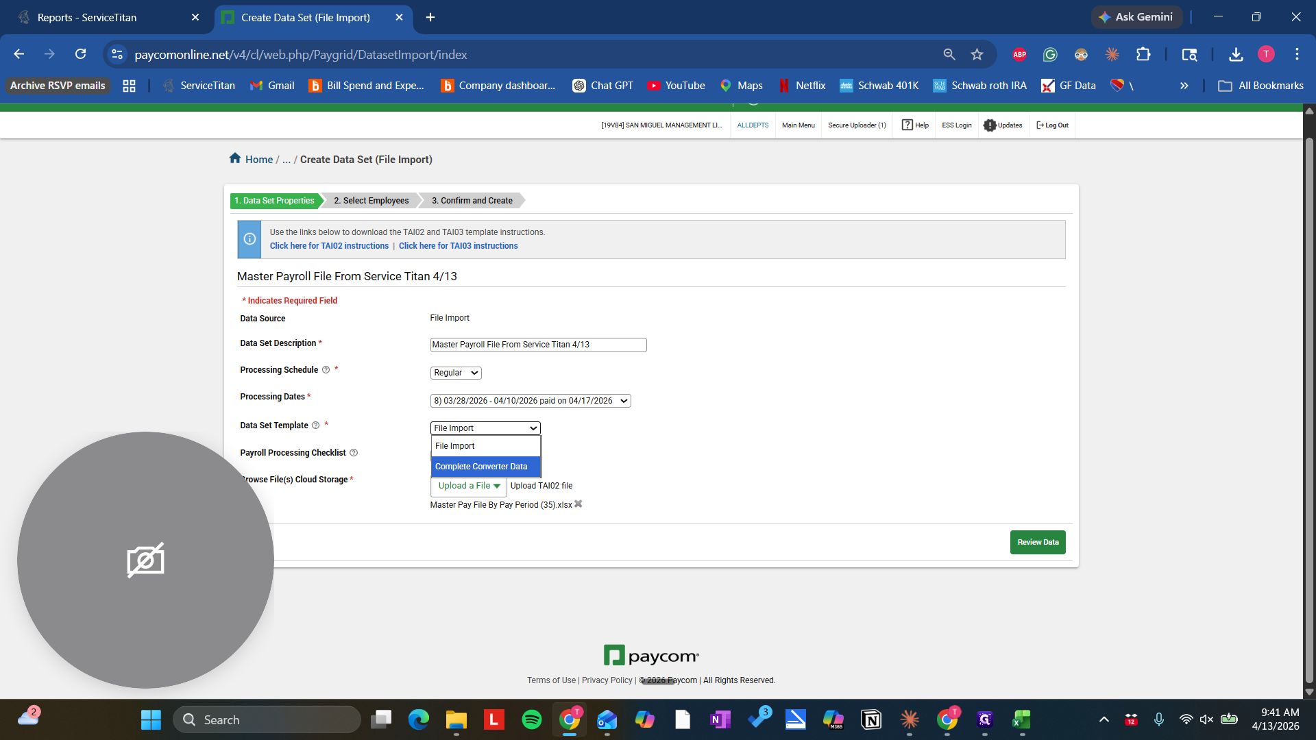 Step #32: Click on "Complete Converter Data"