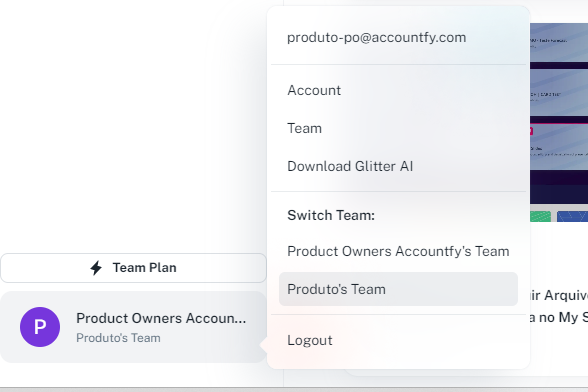 Step #2: E verifique se a opção "Produto's Team" está selecionada.