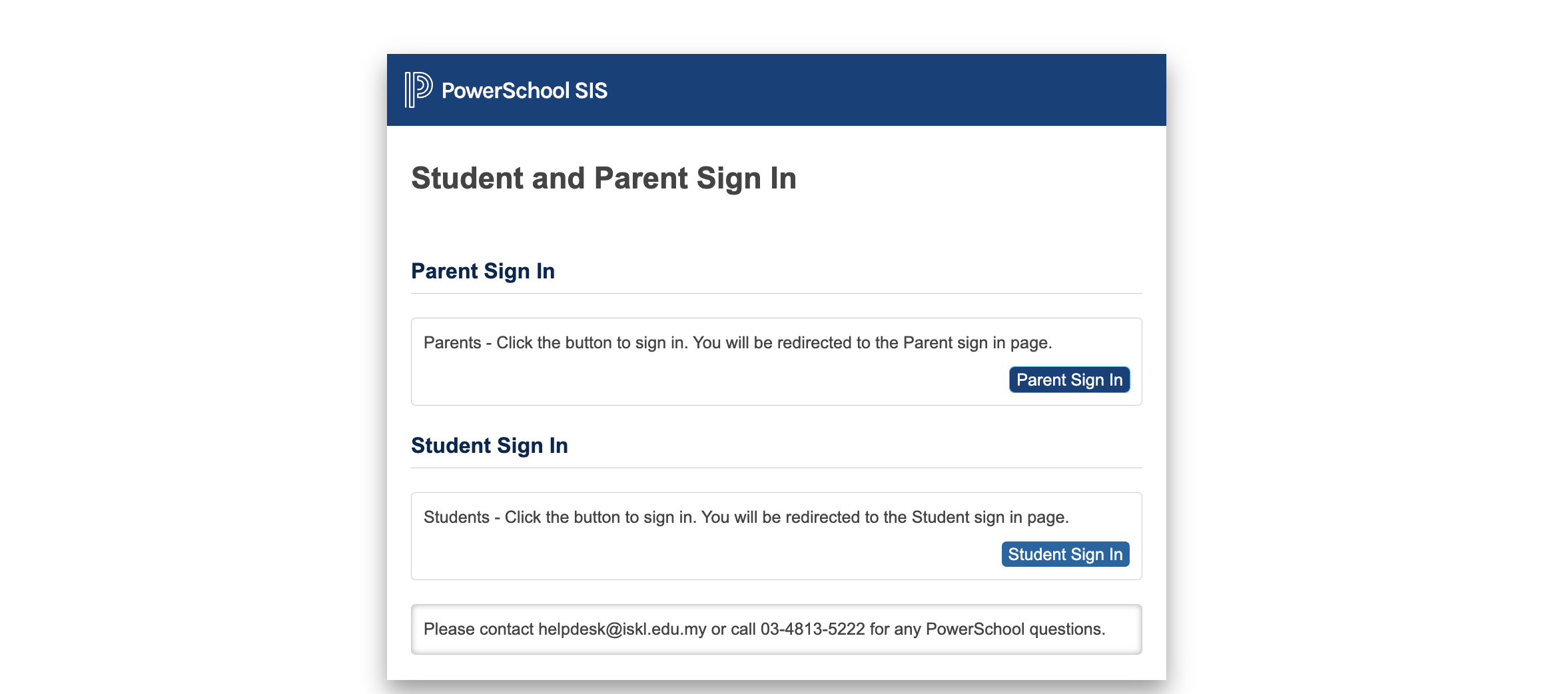 Step #1: Click Parent Sign In.